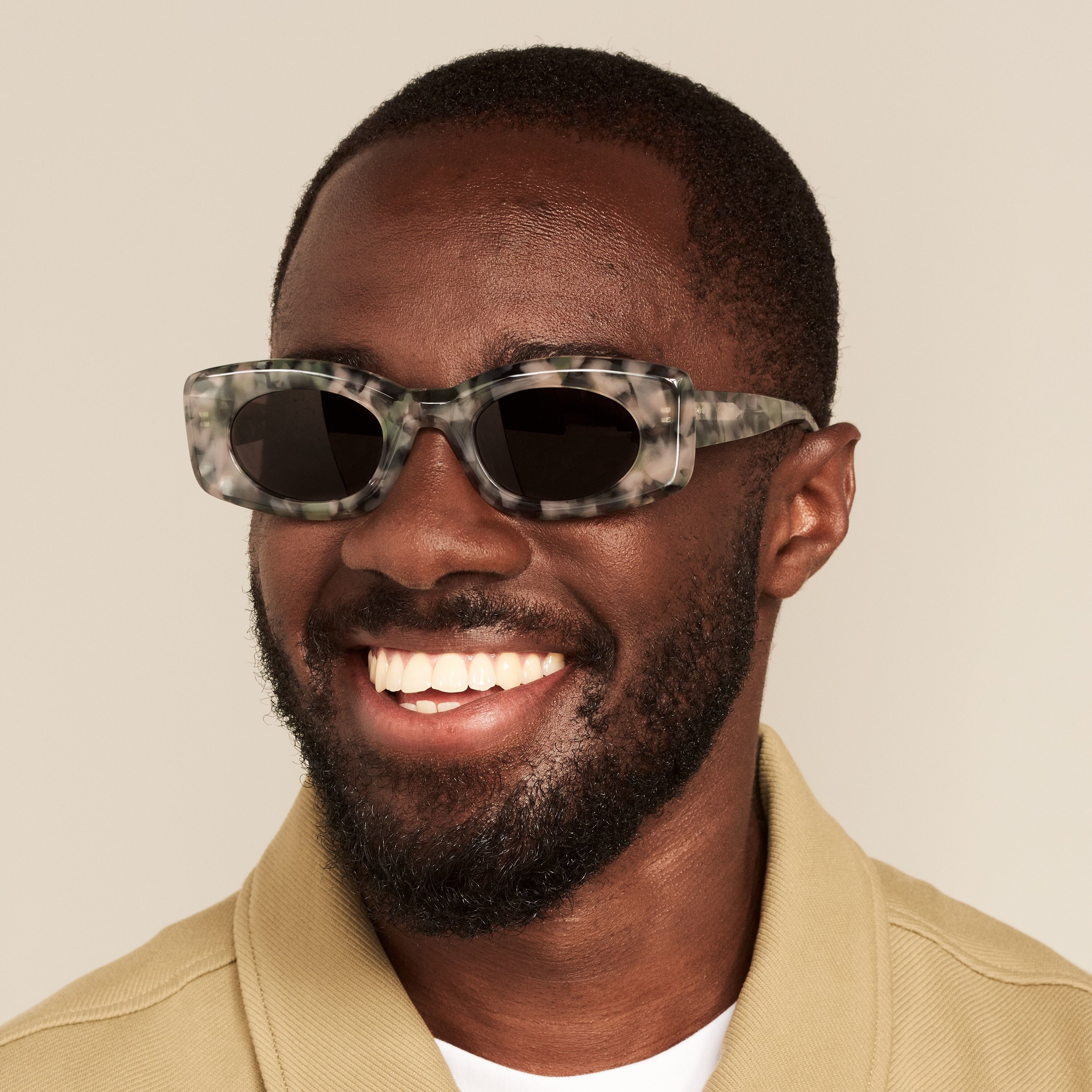 Ace & Tate Solaires | oval acétate in Beige, Bleu, Vert, Gris