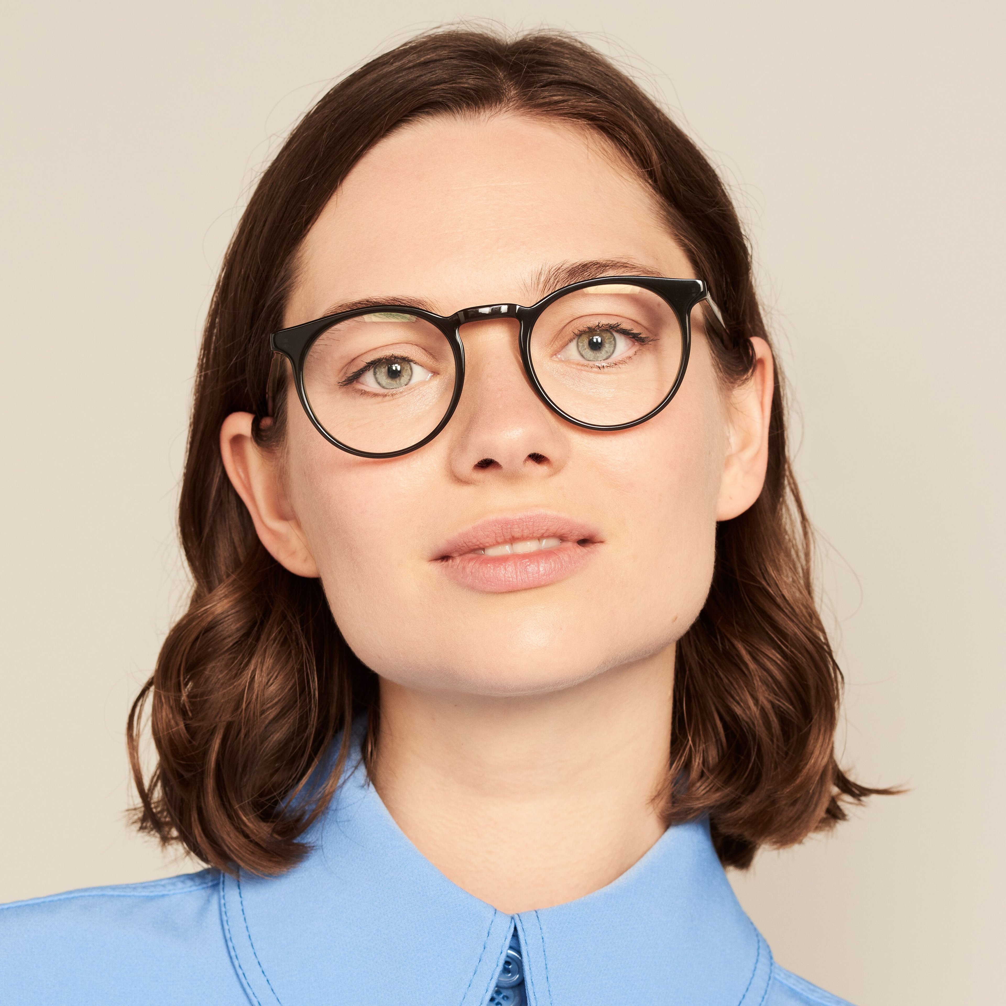 Ace & Tate Glasses | round acetate in Green, Grey