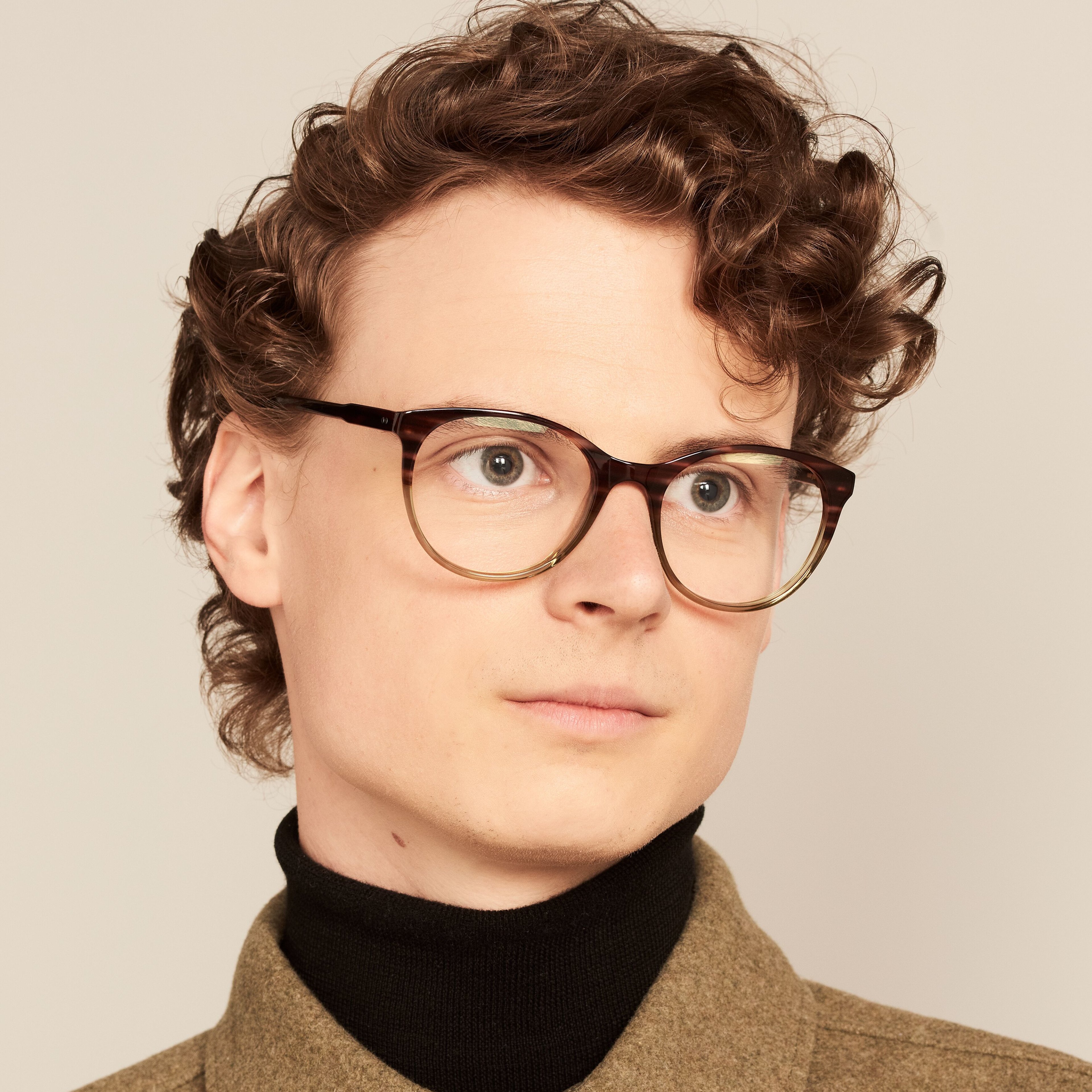 Ace & Tate Brillen | Rund Acetat in Braun, Grün