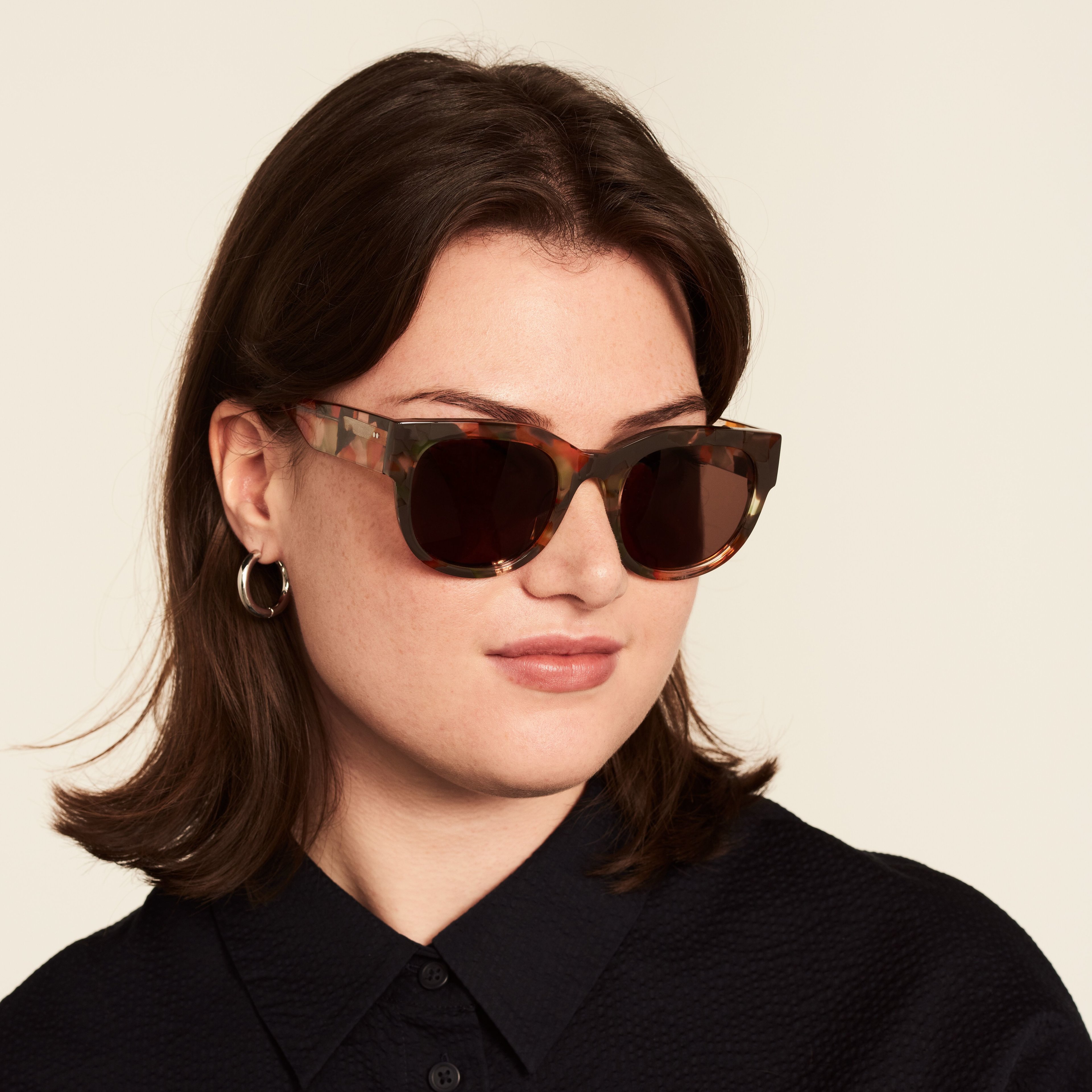 Ace & Tate Sunglasses | Round Acetate in Brown, Green, Orange