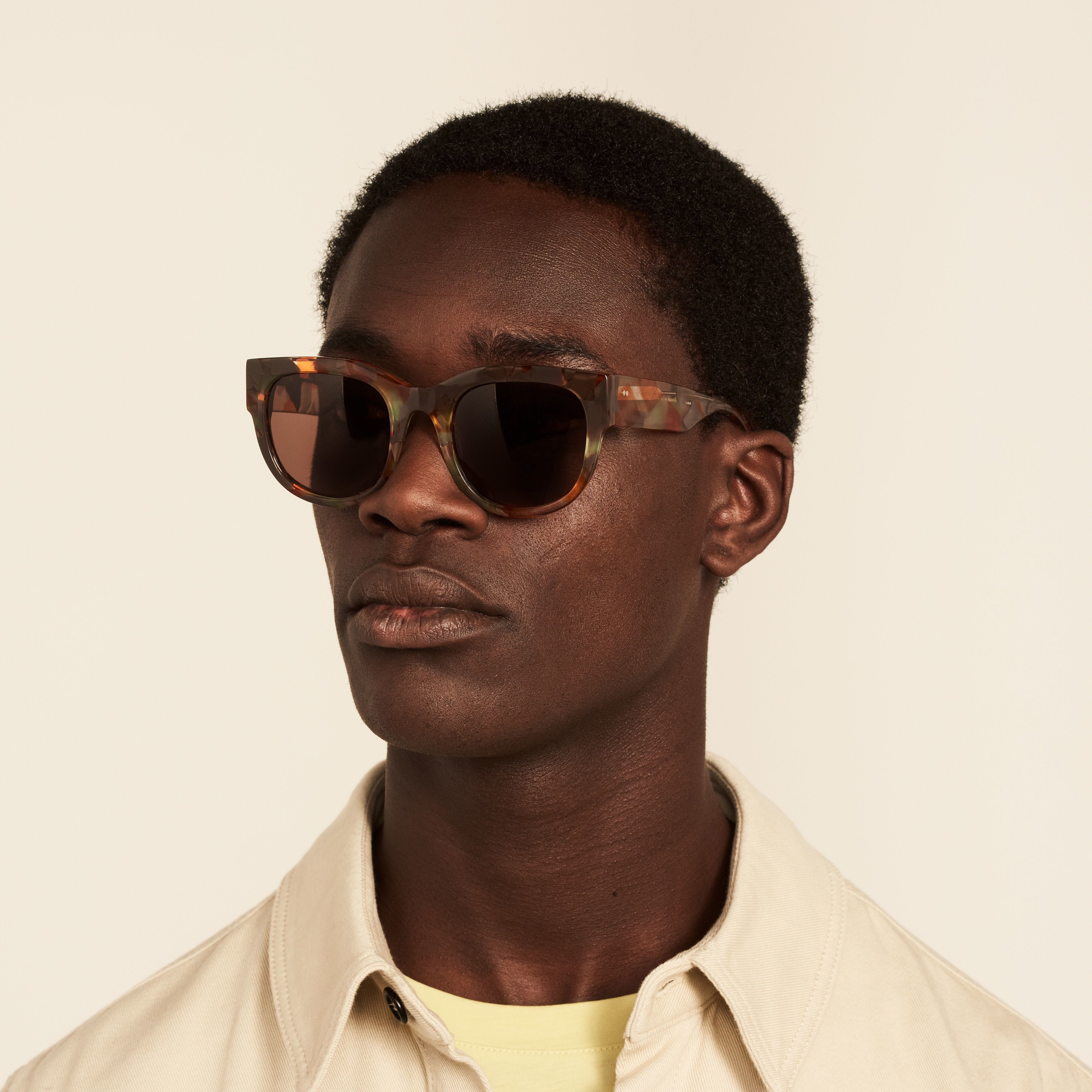 Ace & Tate Sunglasses | Round Acetate in Brown, Green, Orange