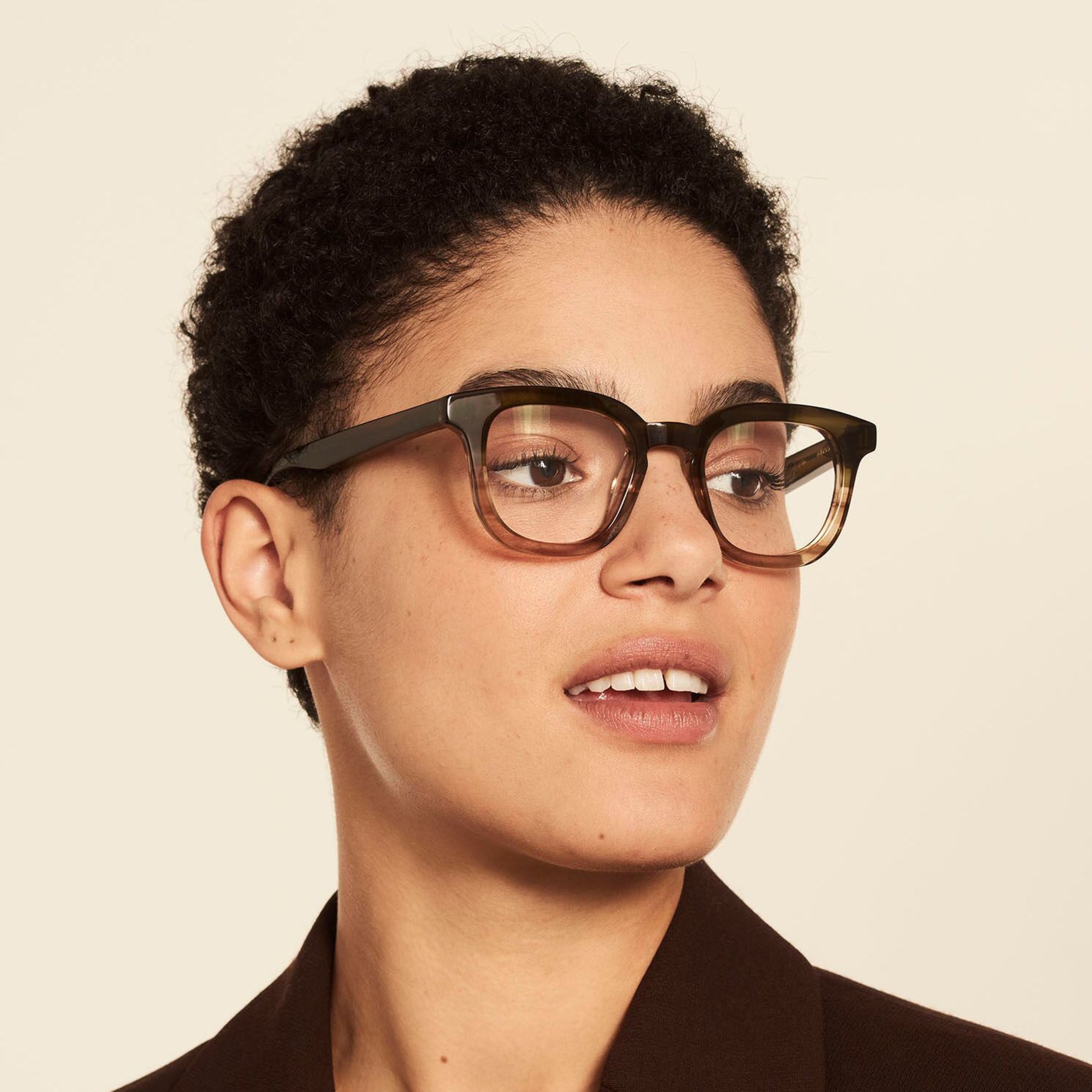 Ace & Tate Glasses | square acetate in Green, Brown