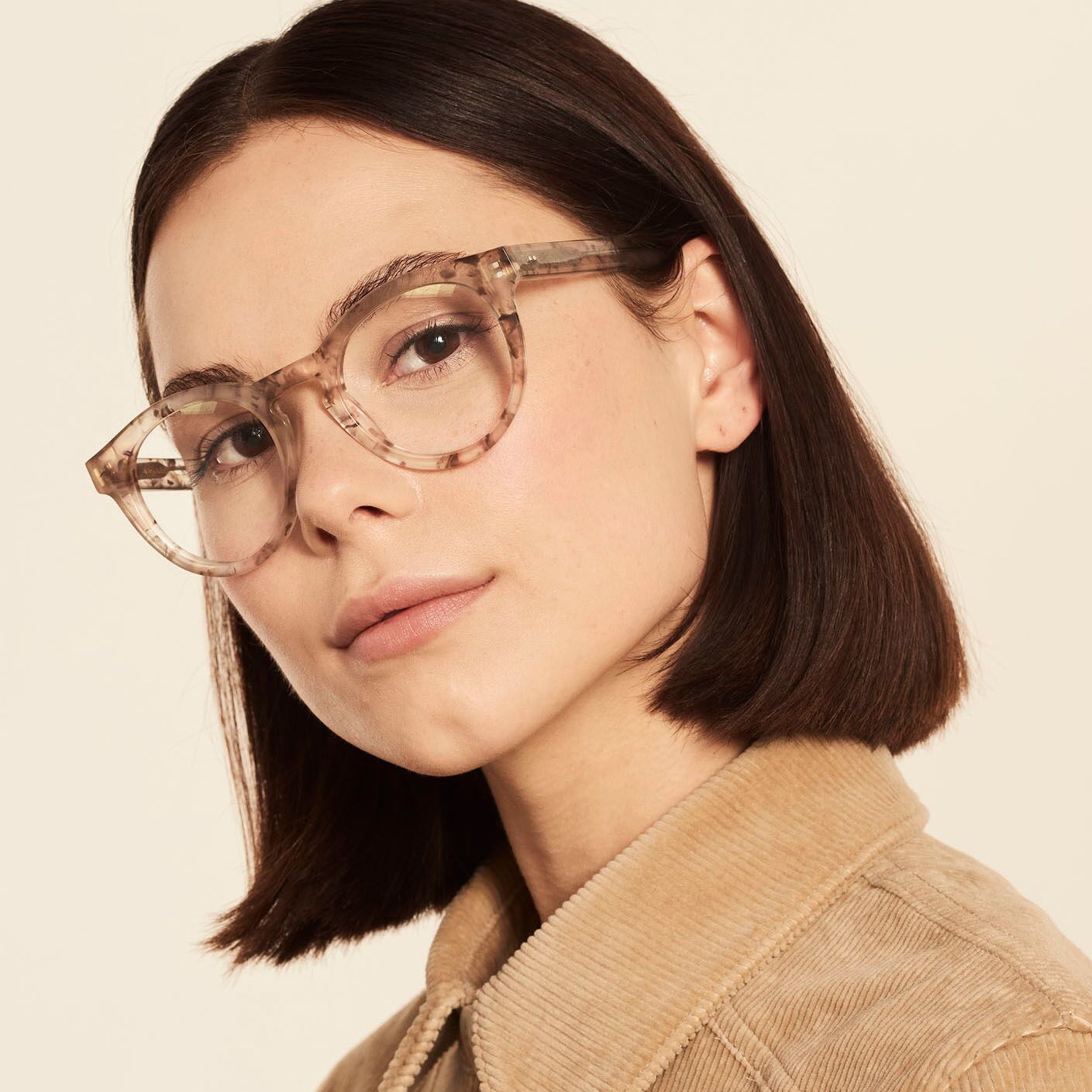 Ace & Tate Glasses | Round Acetate in Brown, Grey, White
