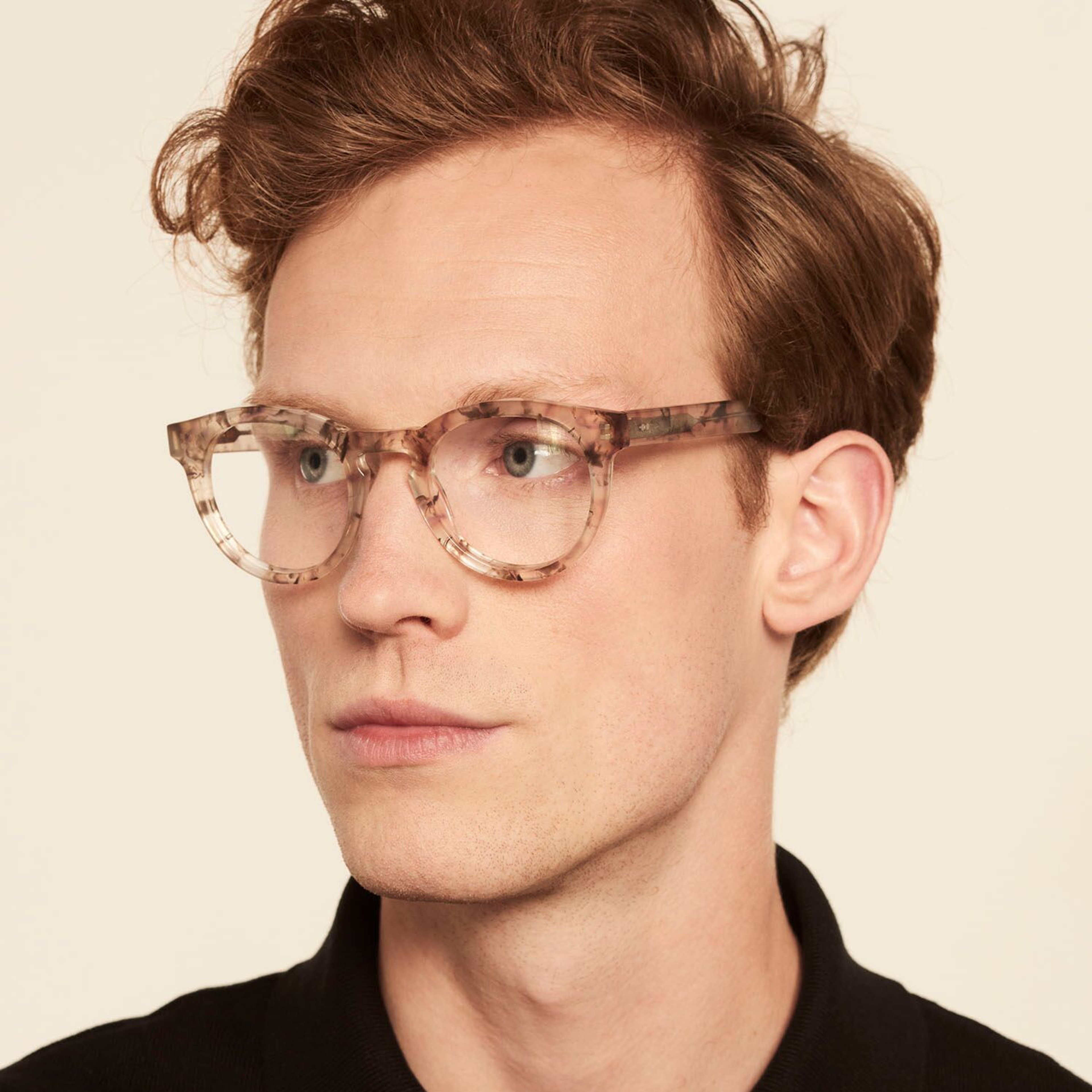 Ace & Tate Glasses | Round Acetate in Brown, Grey, White