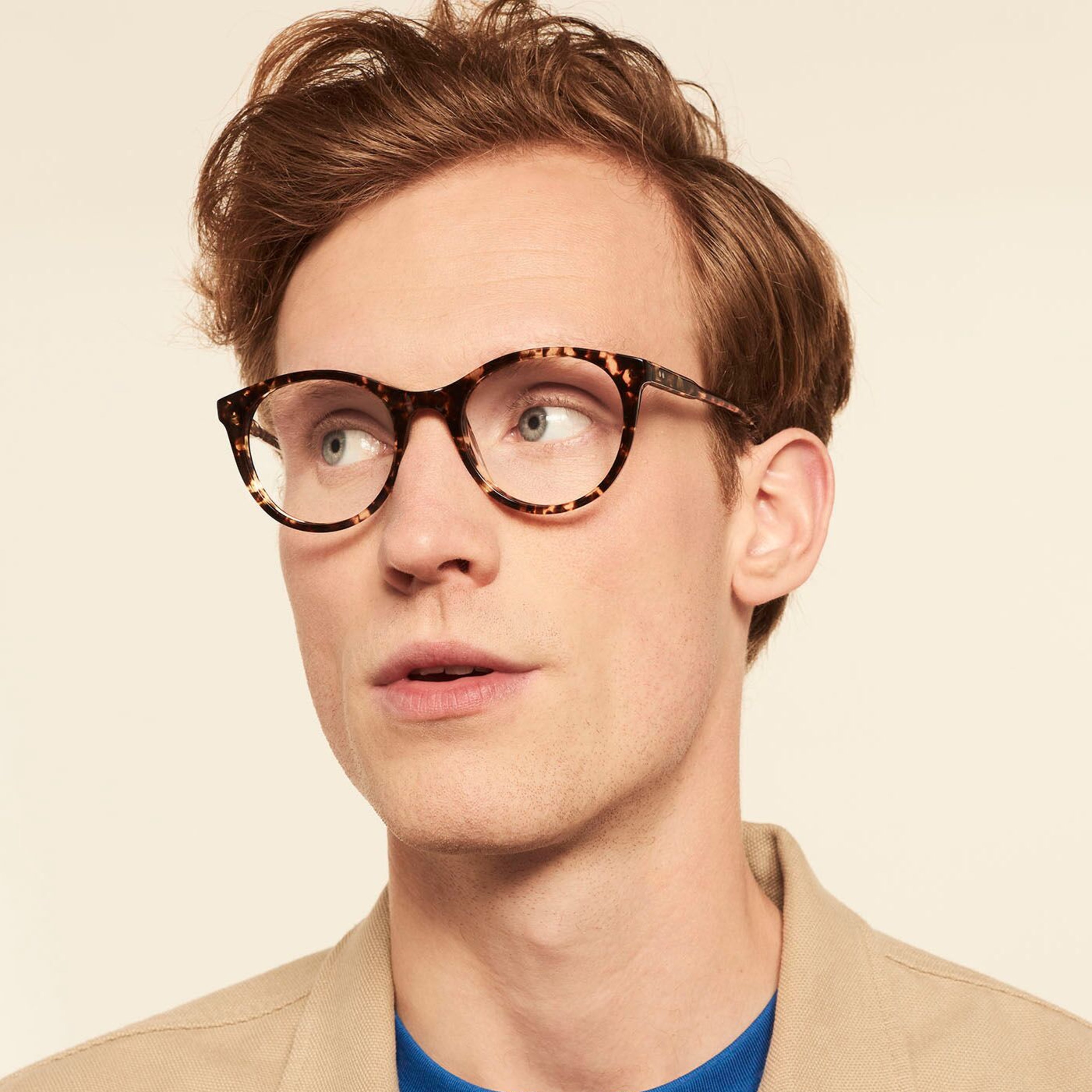 Ace & Tate Glasses | oval acetate in Brown