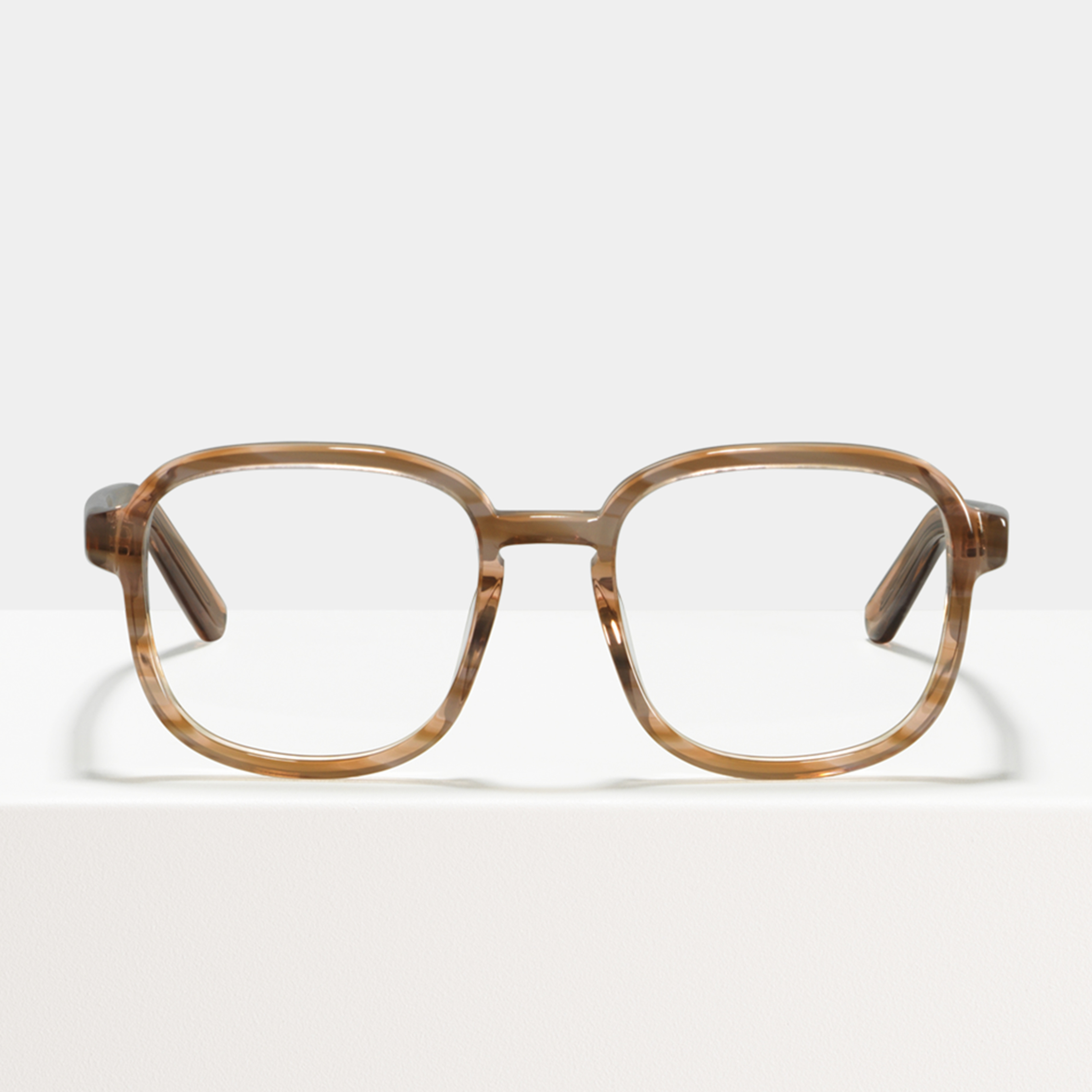 Ace & Tate Glasses | Square Acetate in Beige, Orange