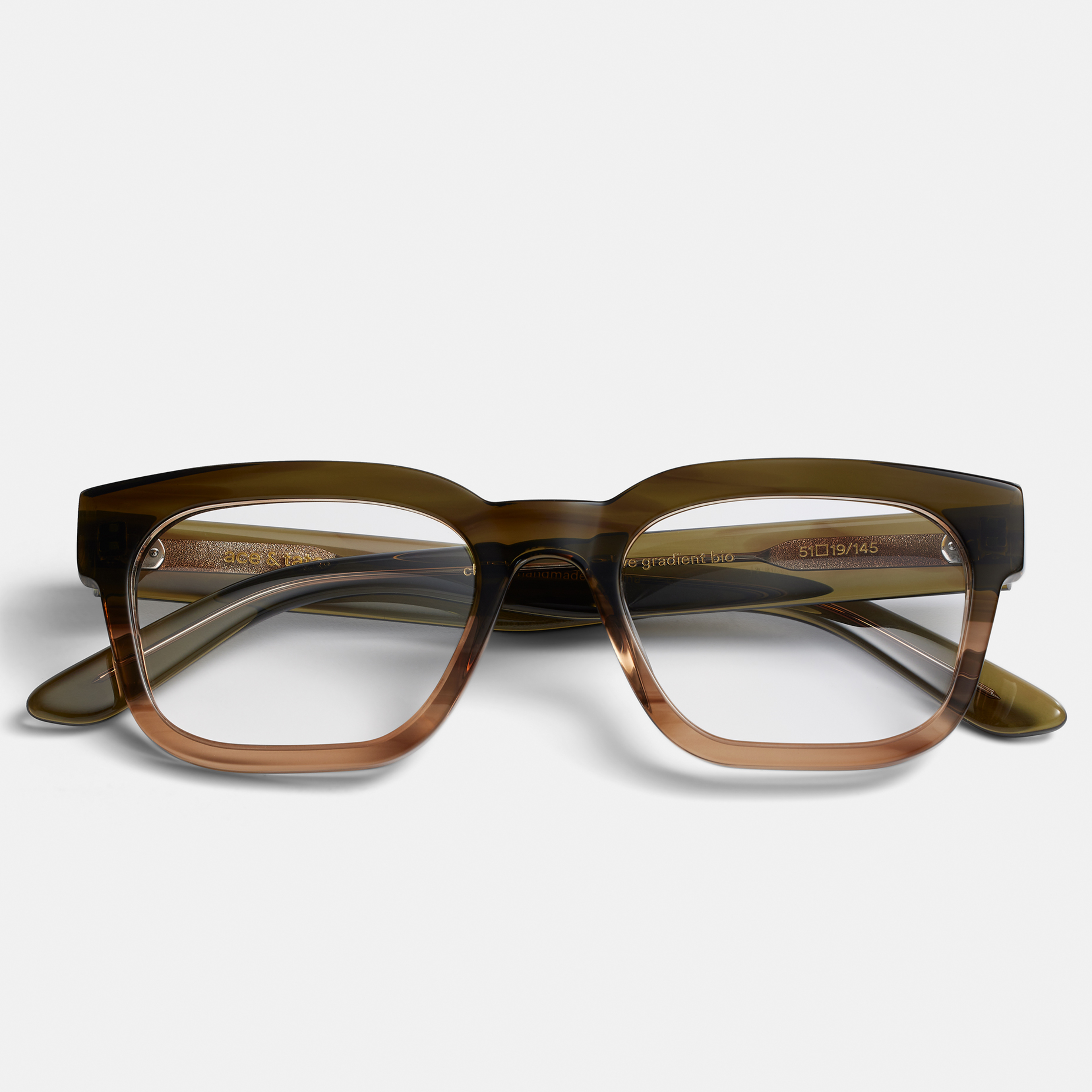 Ace & Tate Glasses | rectangle Acetate in Brown, Green