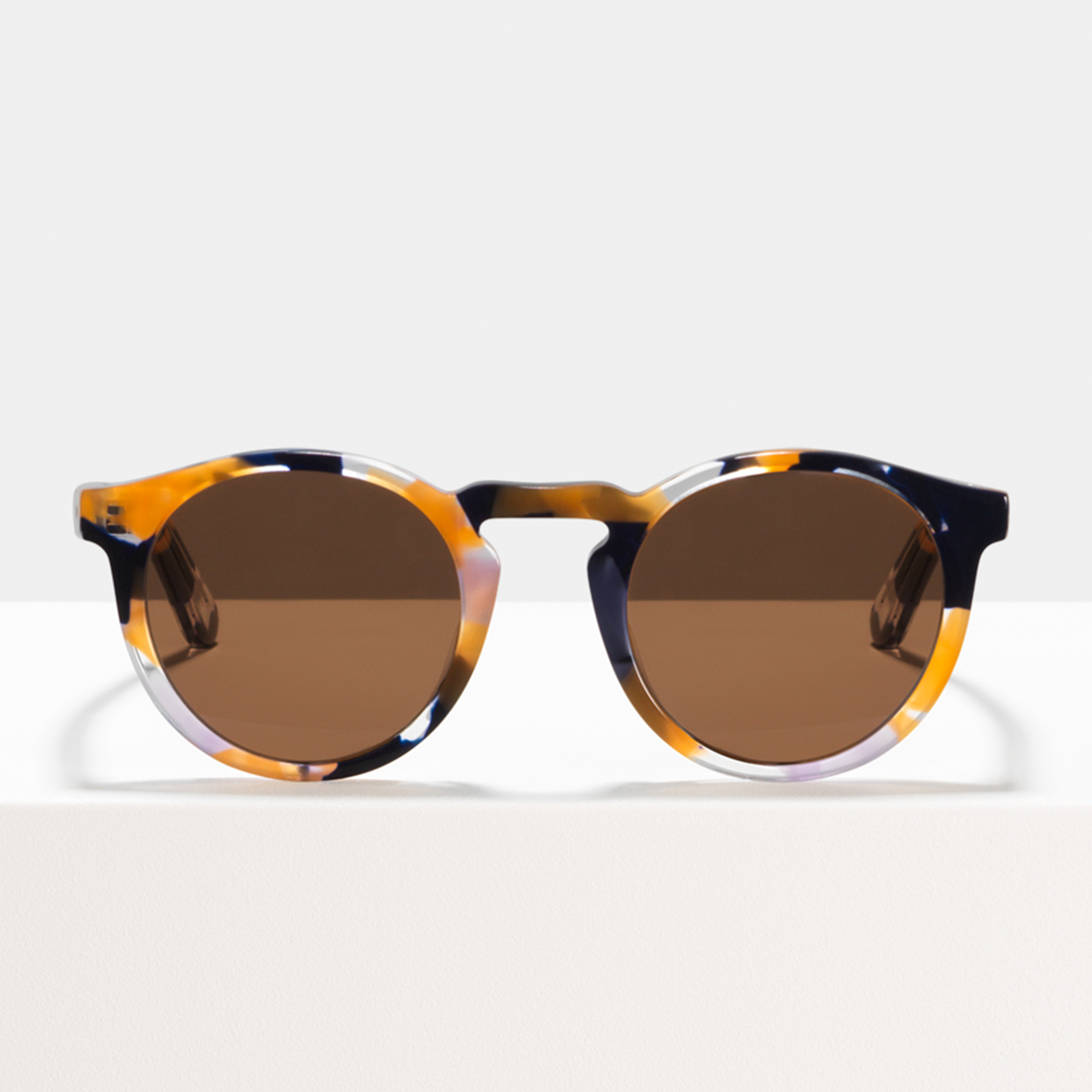 Ace & Tate Sunglasses | Round Acetate in Brown, Orange, Purple