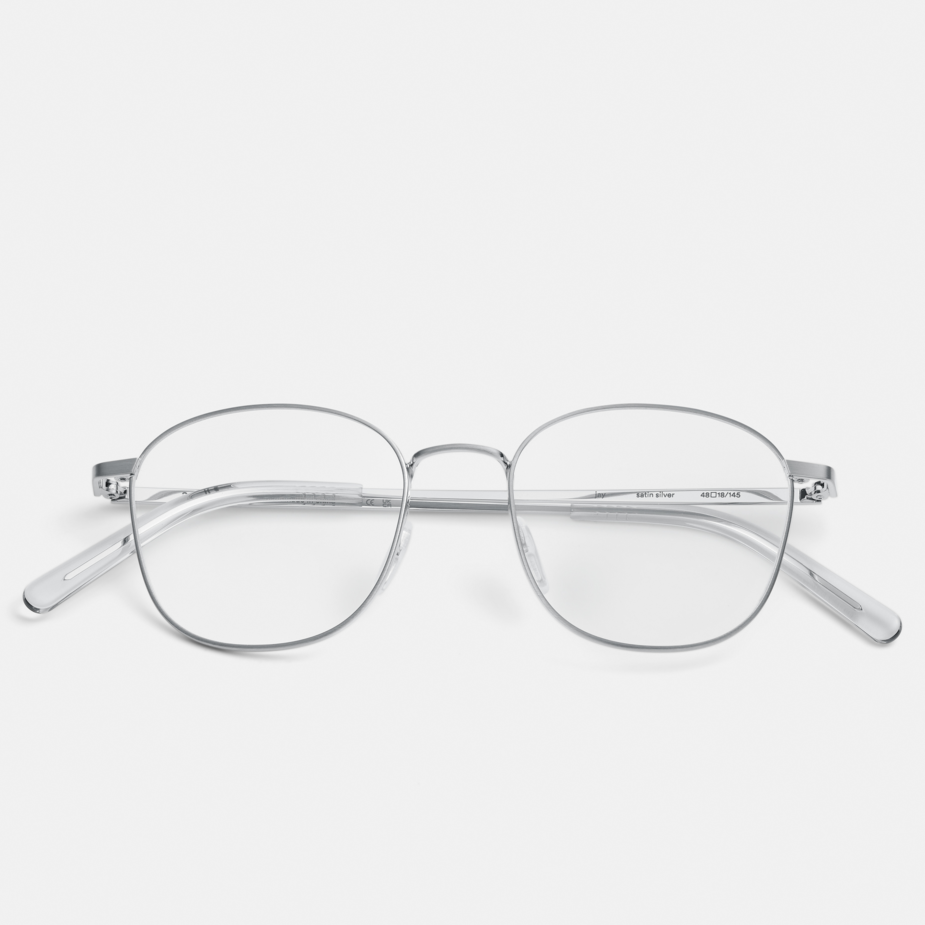Ace & Tate Glasses | Square Metal in Silver