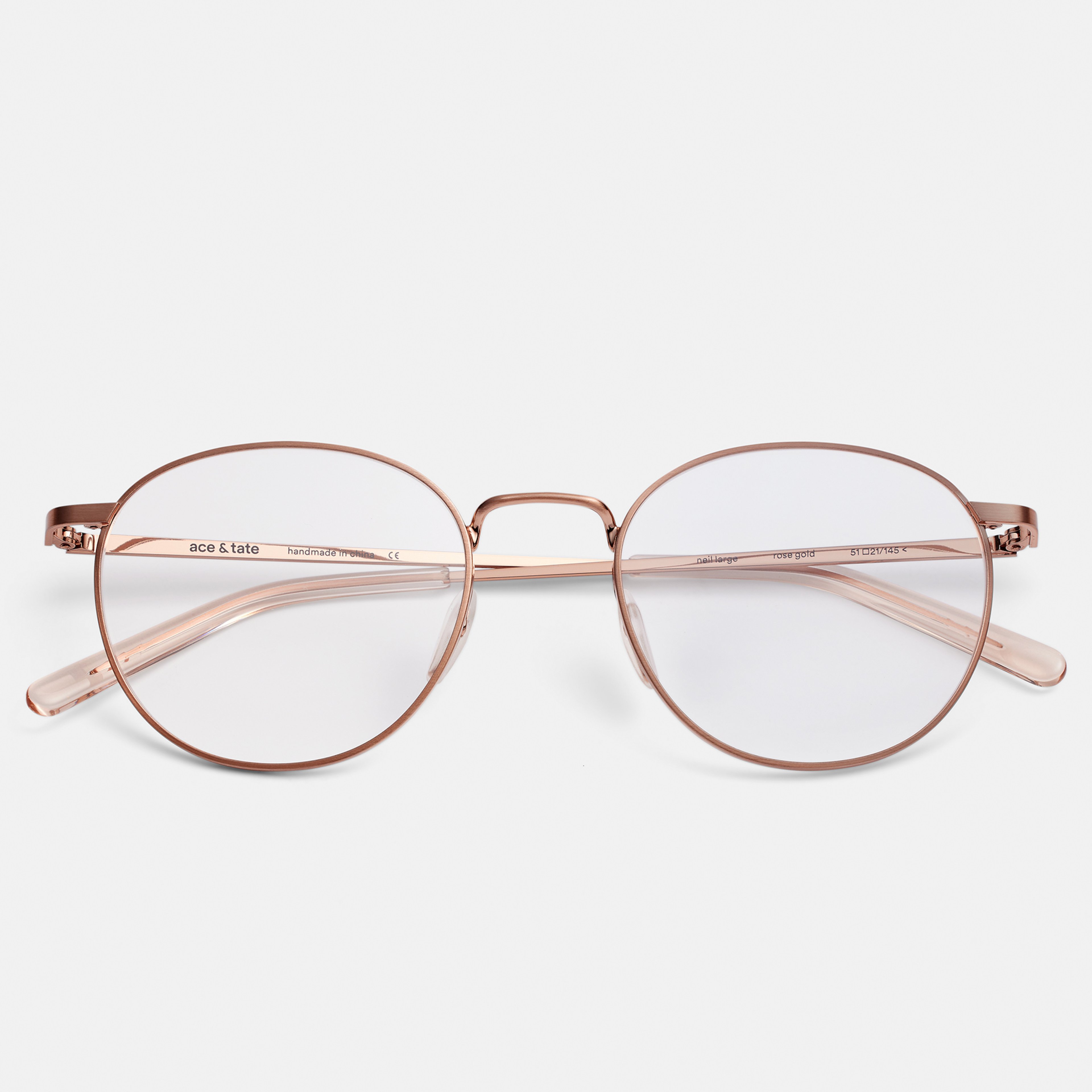 Ace & Tate Optiques | ronde métal in Or, Rose