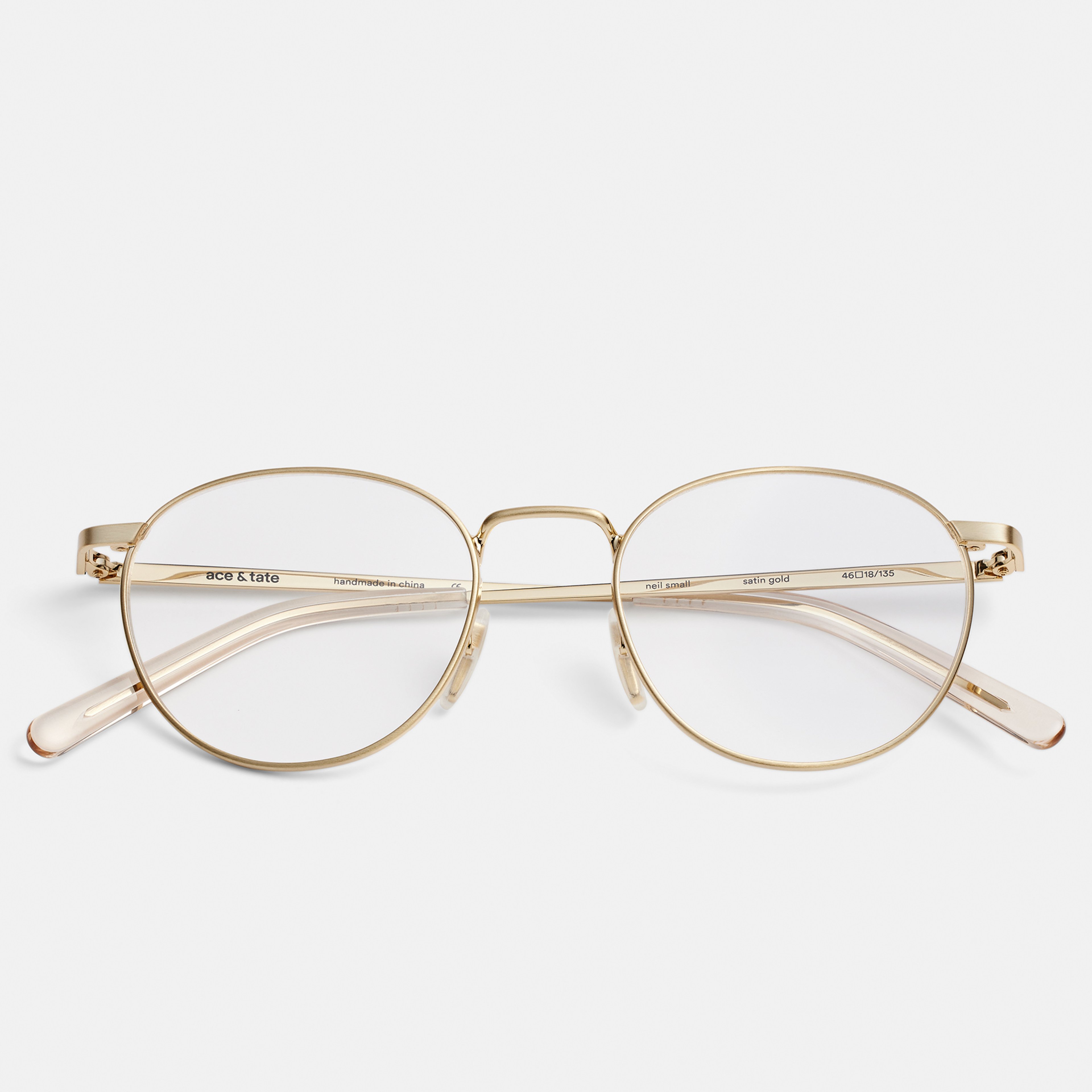Ace & Tate Glasses | Round Metal in Gold