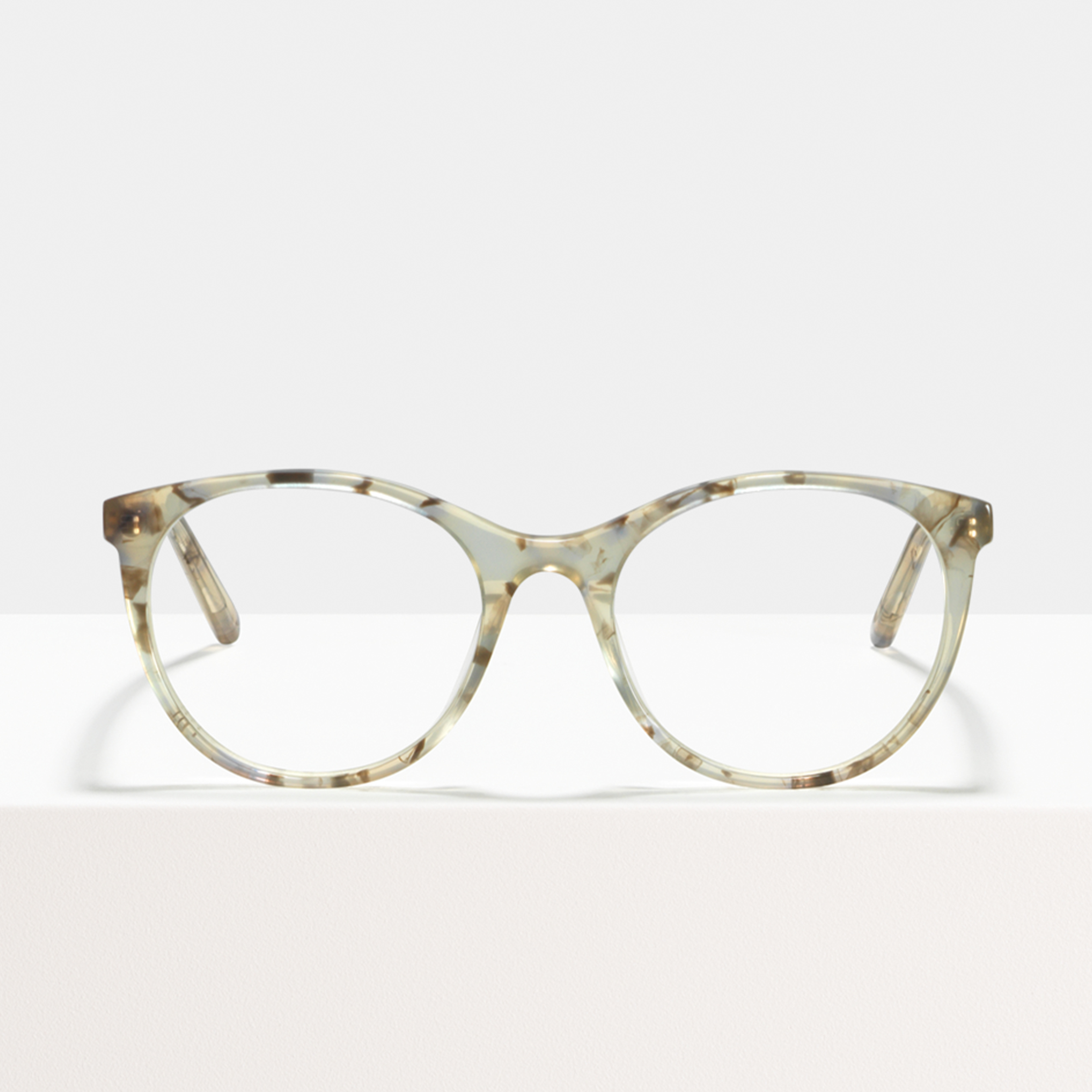 Ace & Tate Optiques | oval Acétate in Marron, Gris, Blanc