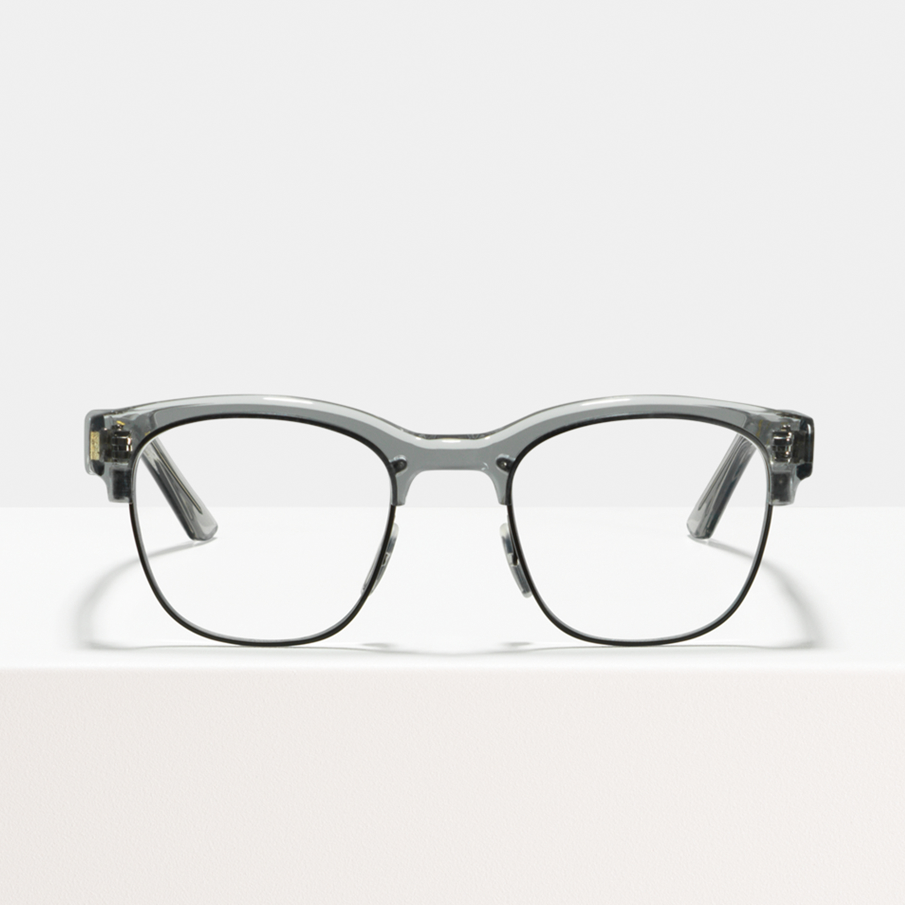 Ace & Tate Brillen | Quadratisch Metall in Transparent, Grau