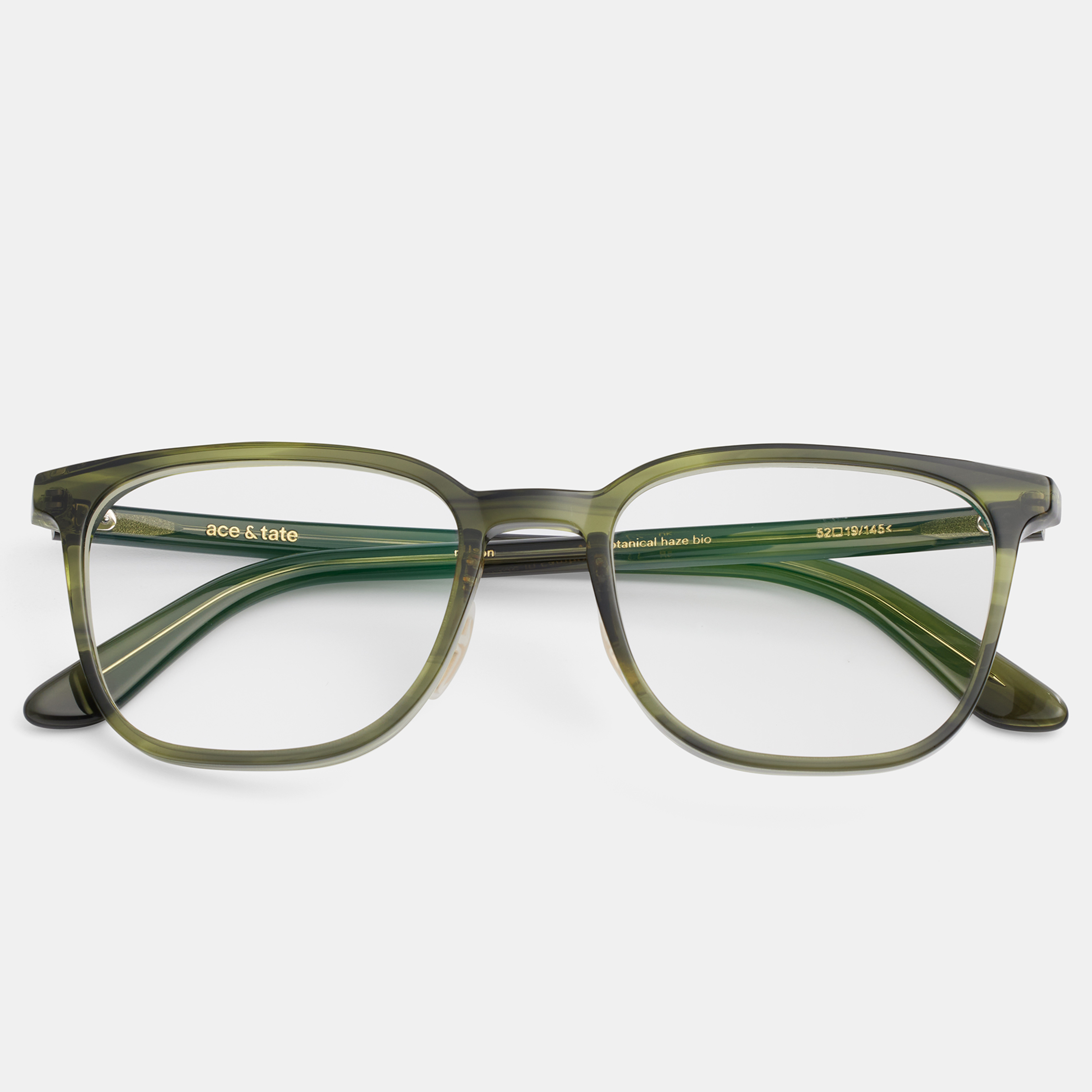 Ace & Tate Glasses | rectangle Bio acetate in Green