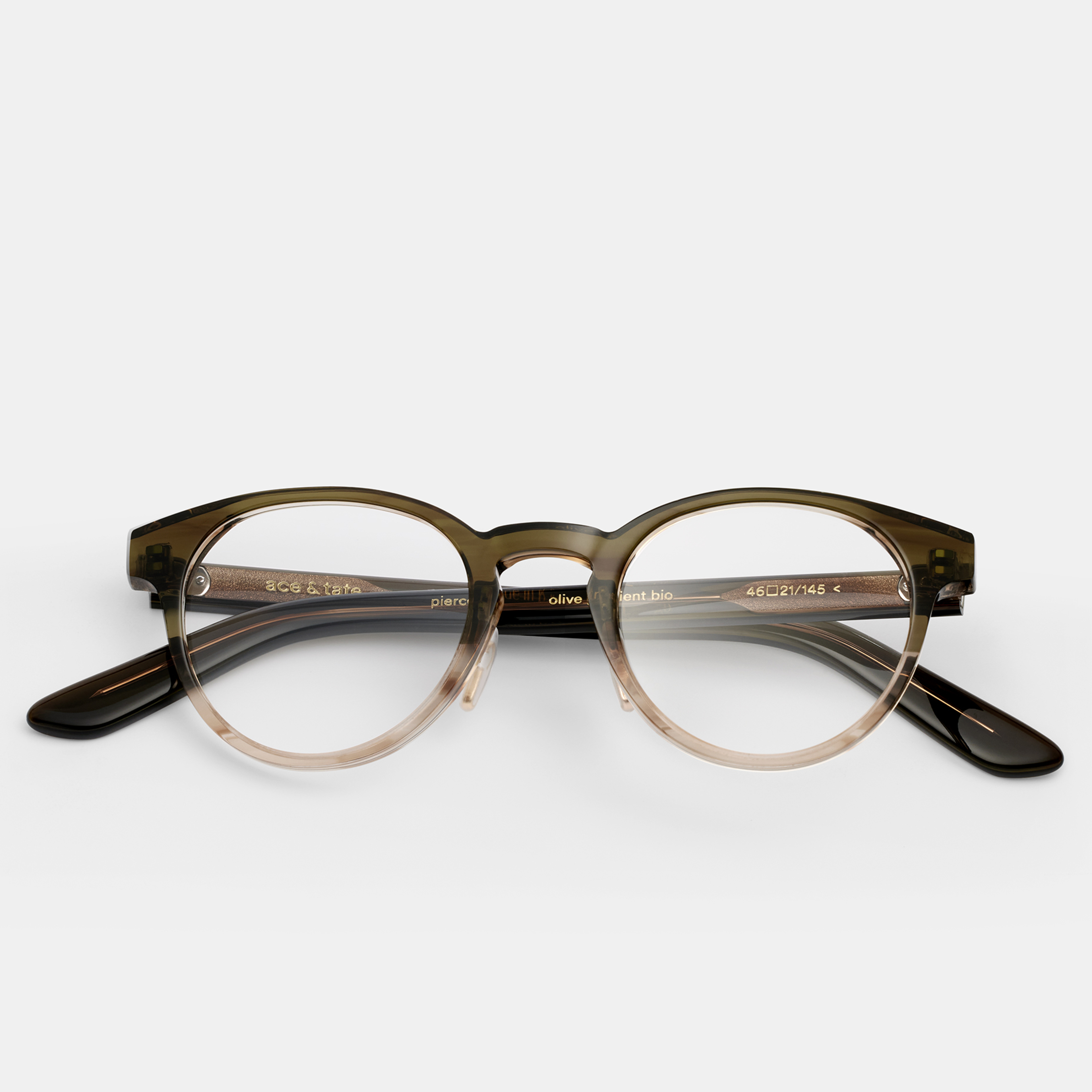 Ace & Tate Glasses | Round Bio acetate in Brown, Green
