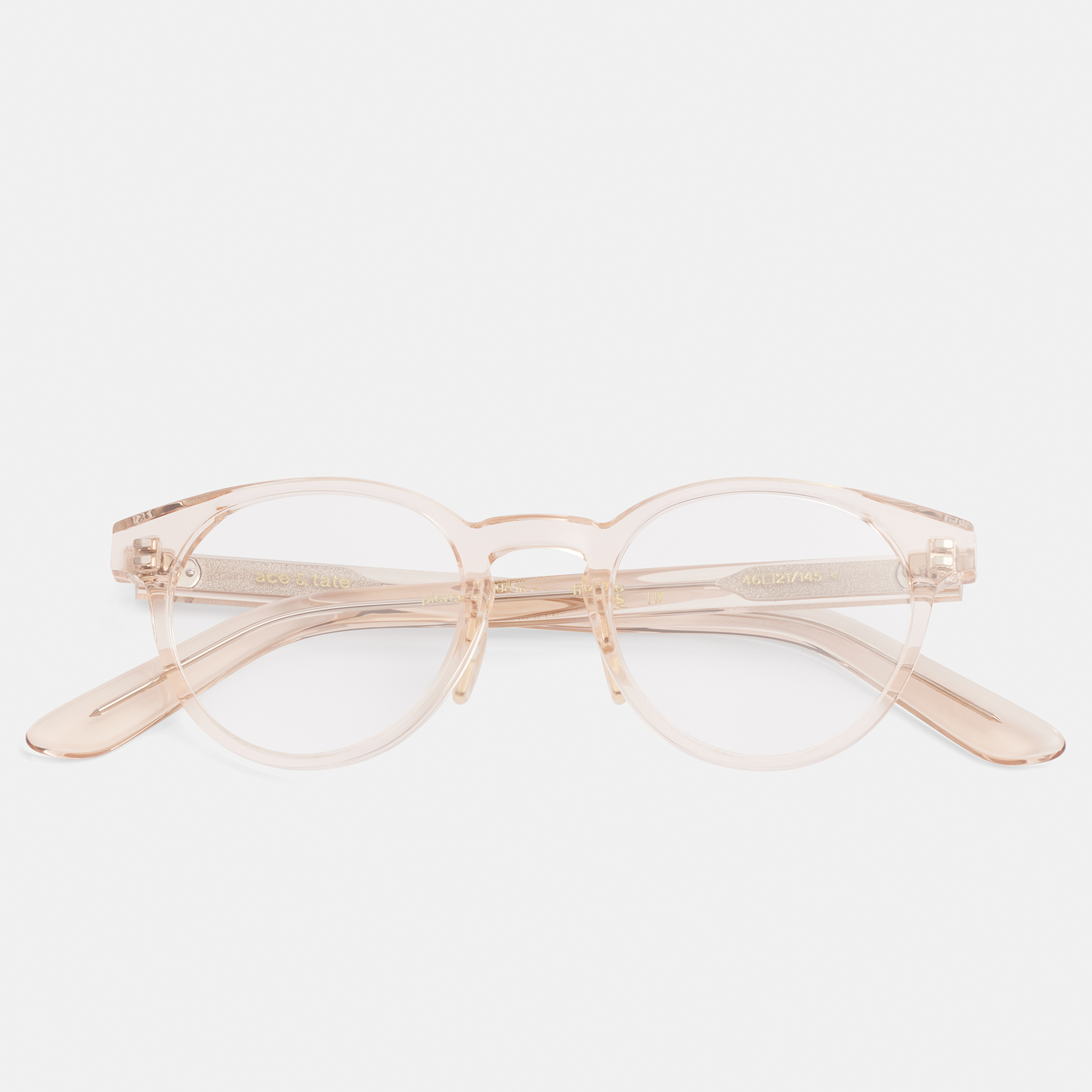 Ace & Tate Glasses | Round Bio acetate in Clear