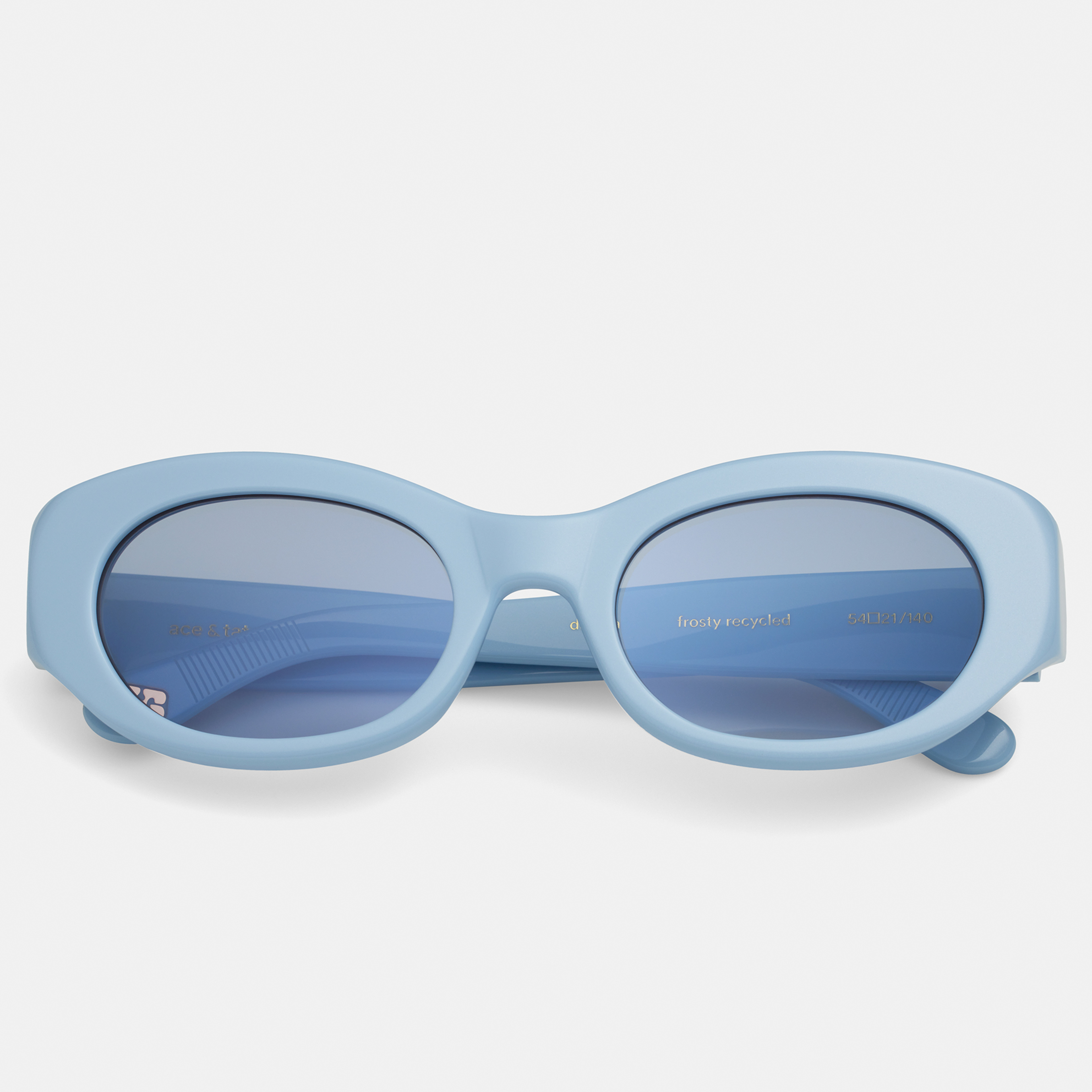 Ace & Tate Sunglasses | oval Recycled in Blue