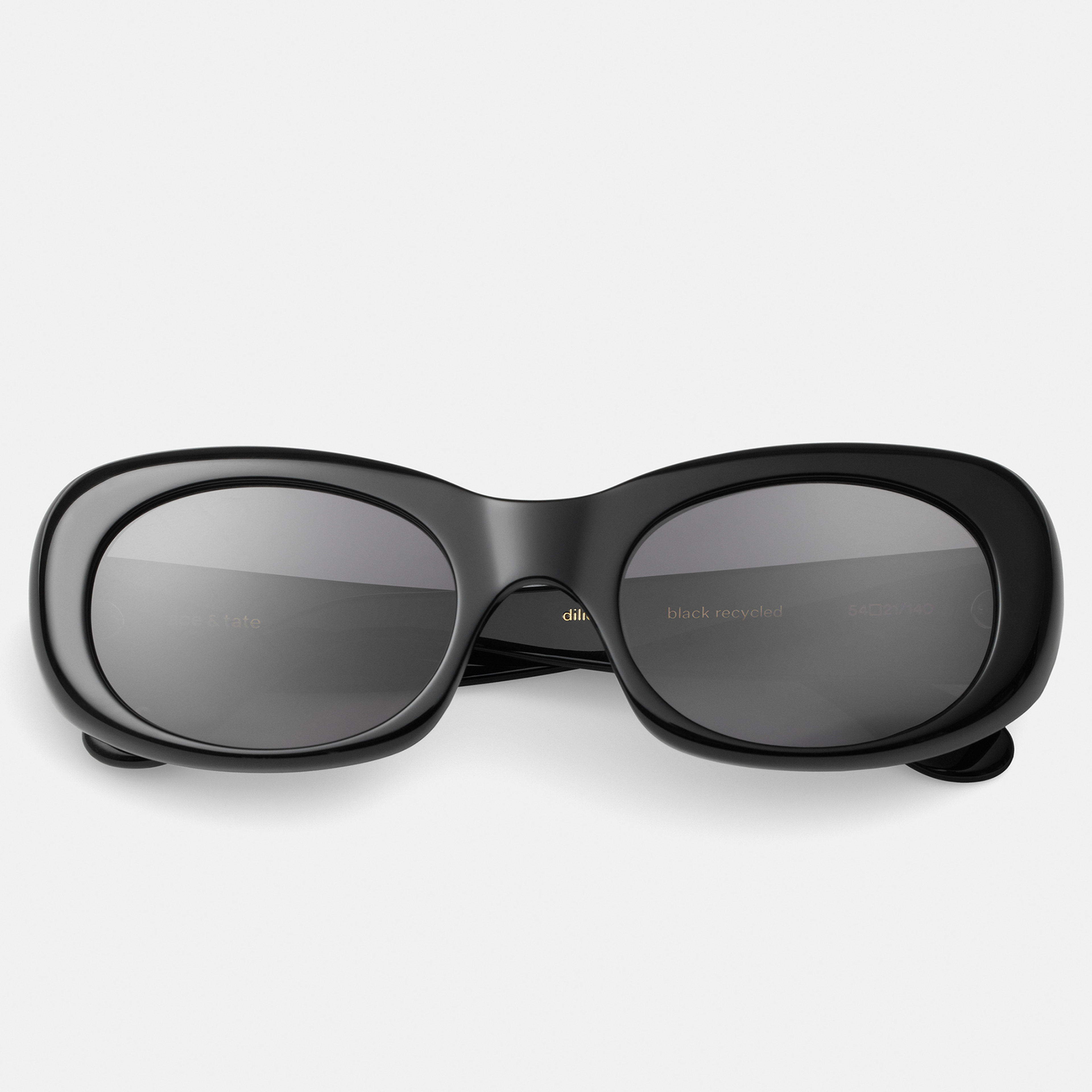 Ace & Tate Sunglasses | oval Recycled in Black