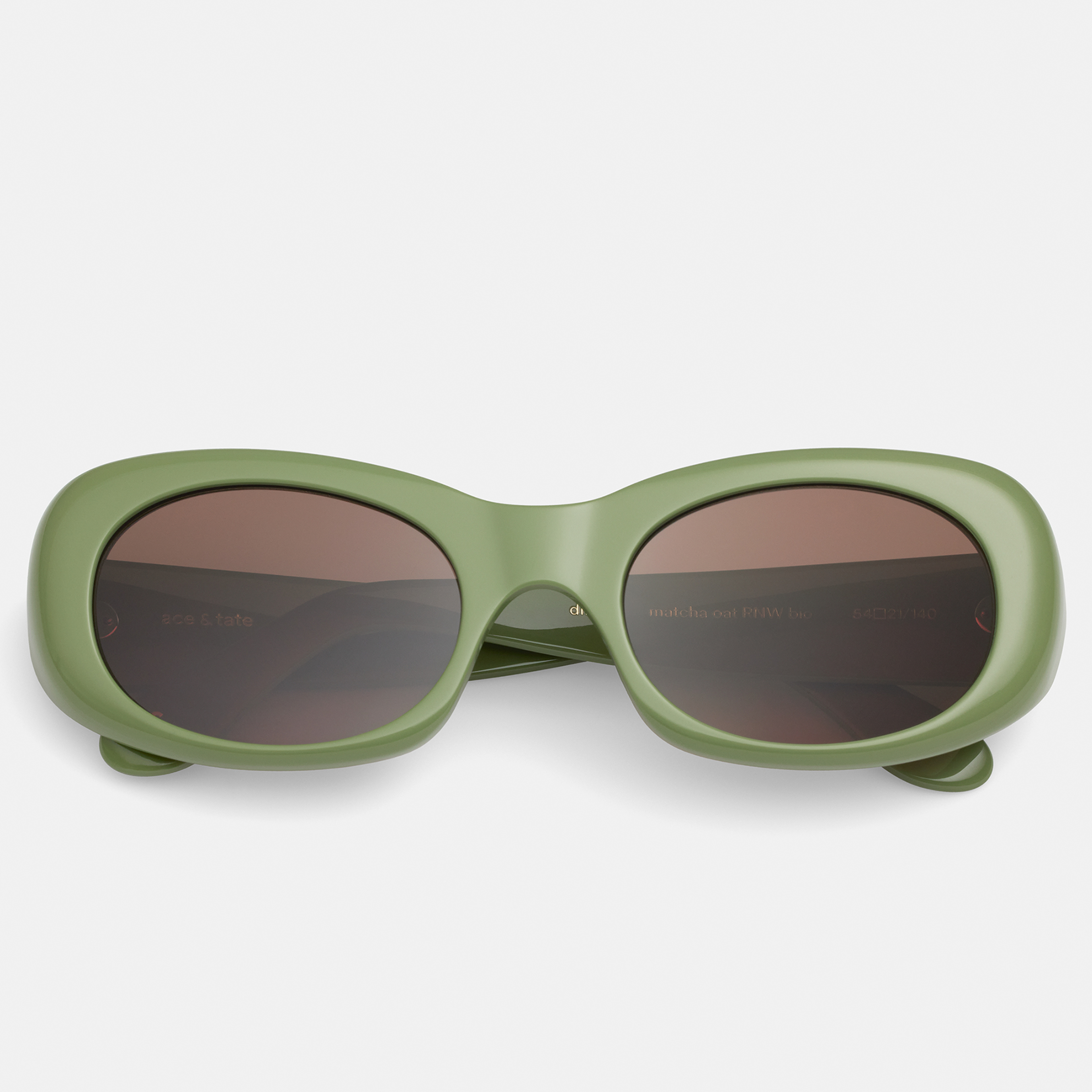 Ace & Tate Sunglasses | oval Renew bio acetate in Green