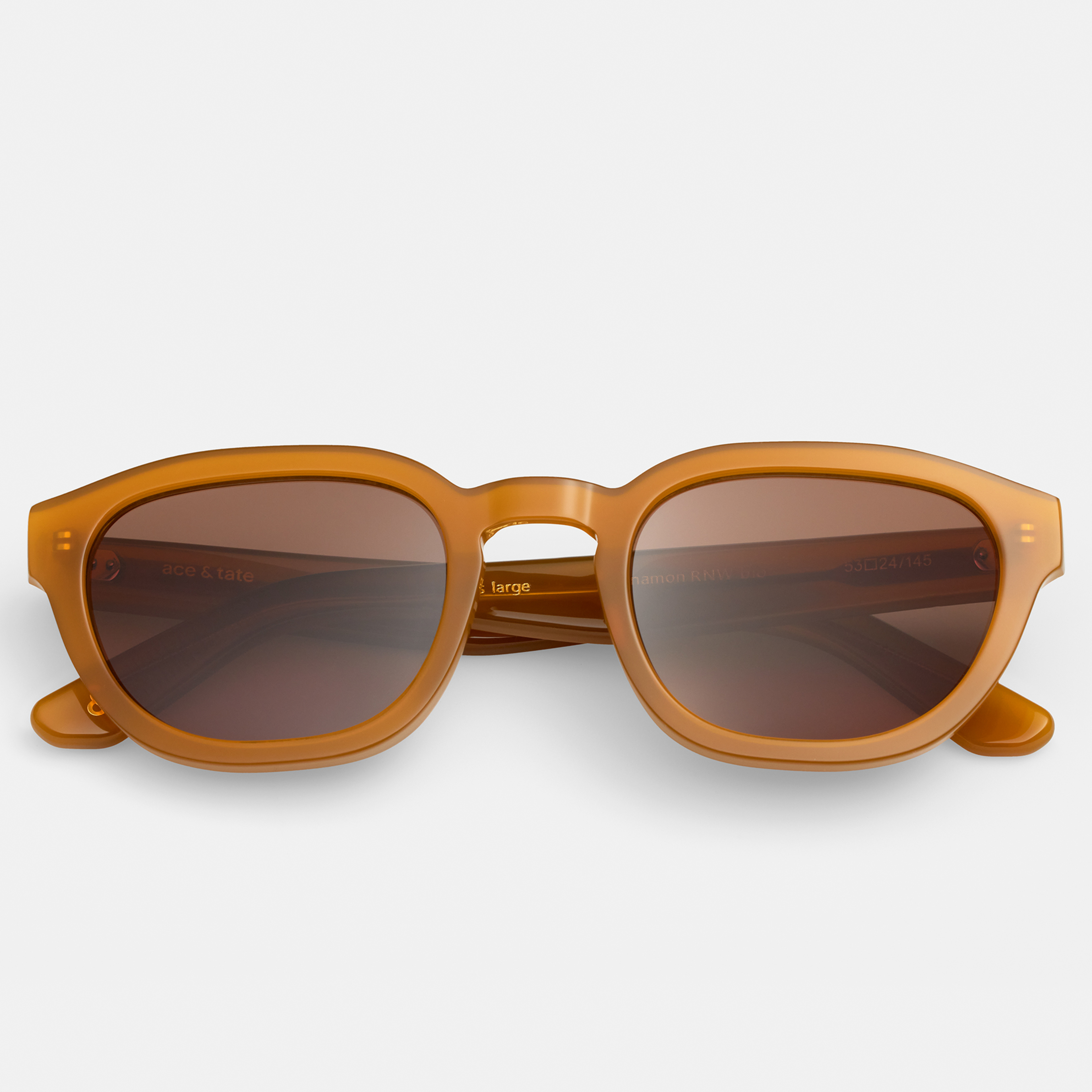 Ace & Tate Sunglasses | Round Renew bio acetate in Brown