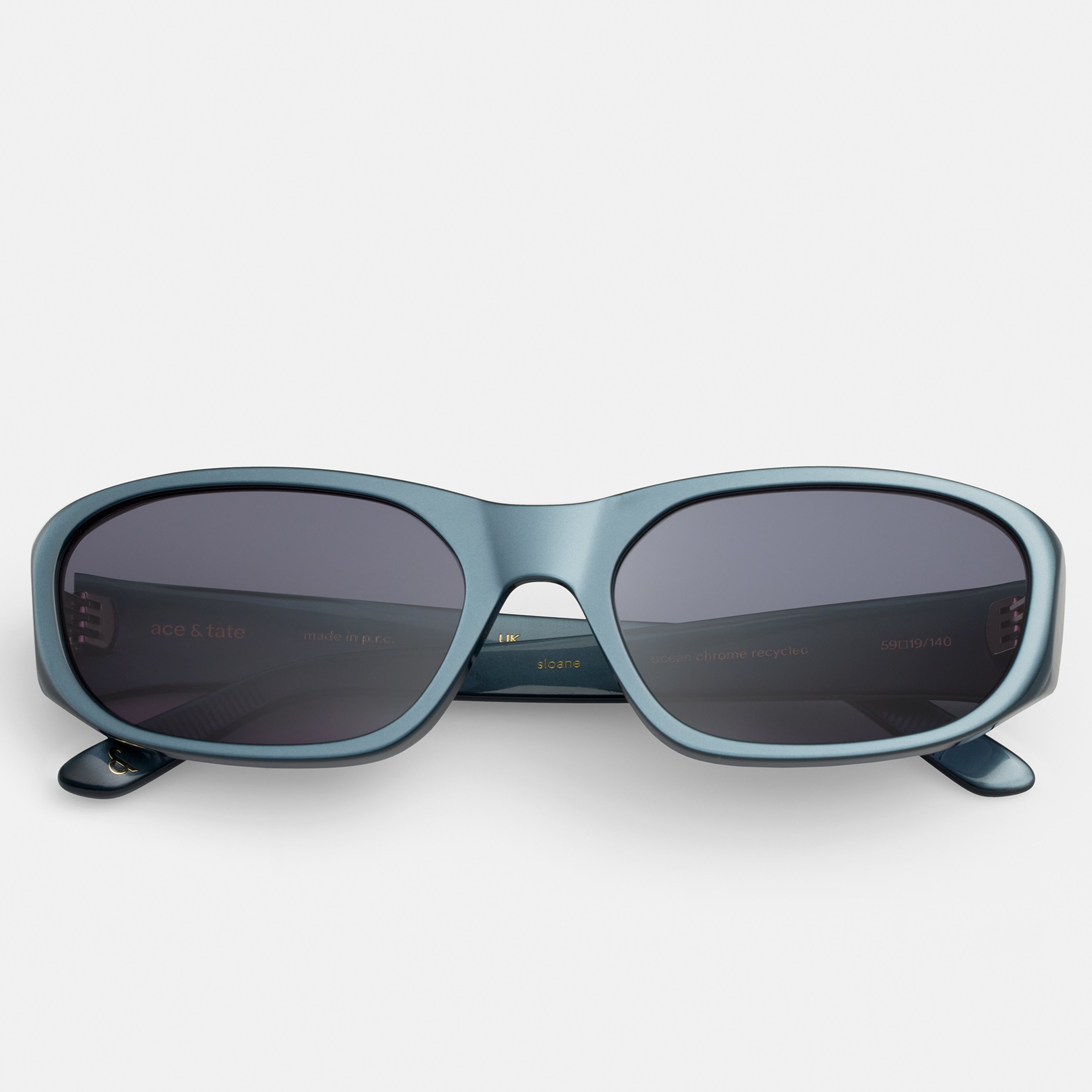 Ace & Tate Solaires | oval recyclé in Bleu