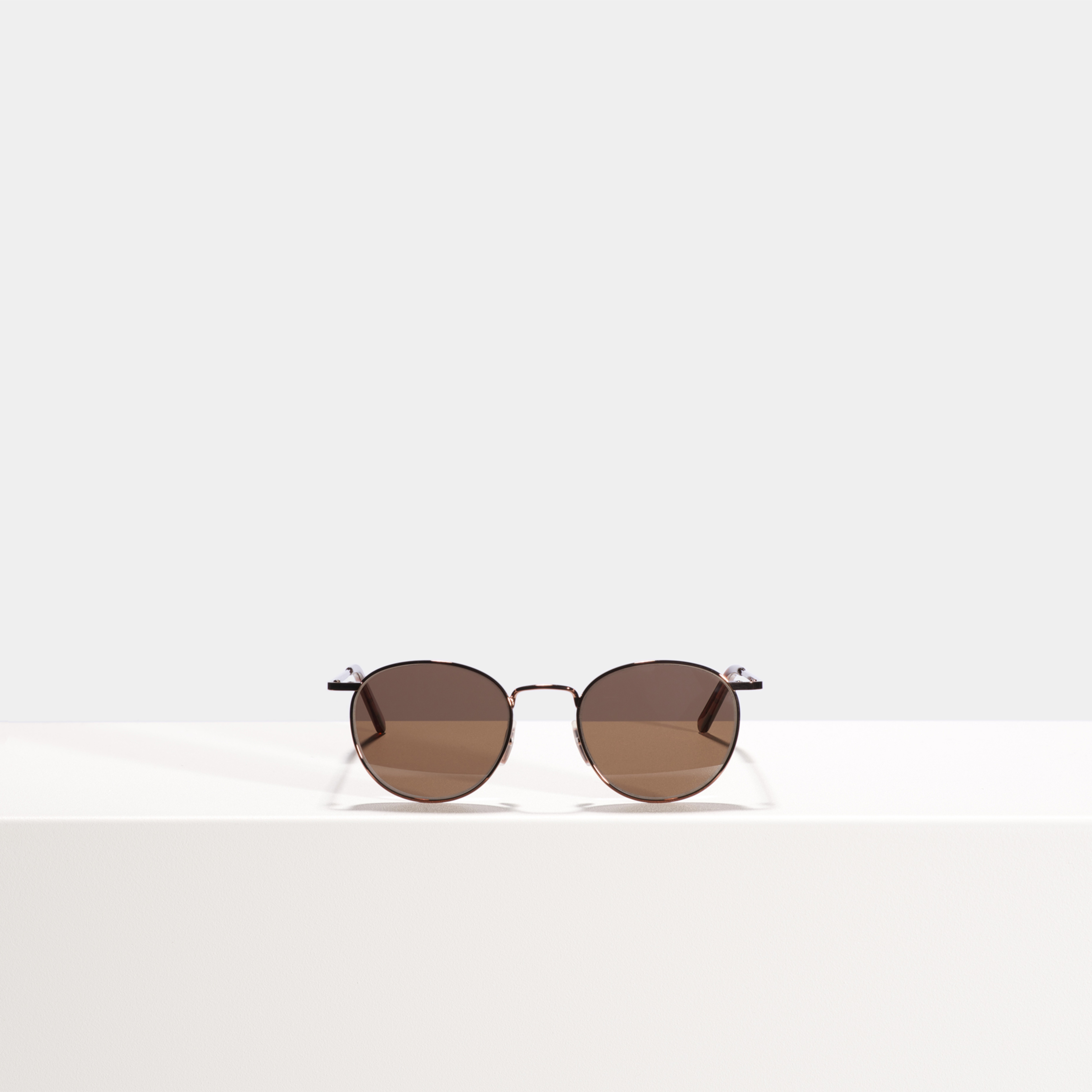 Ace & Tate Solaires | ronde métal in Marron, Rouge