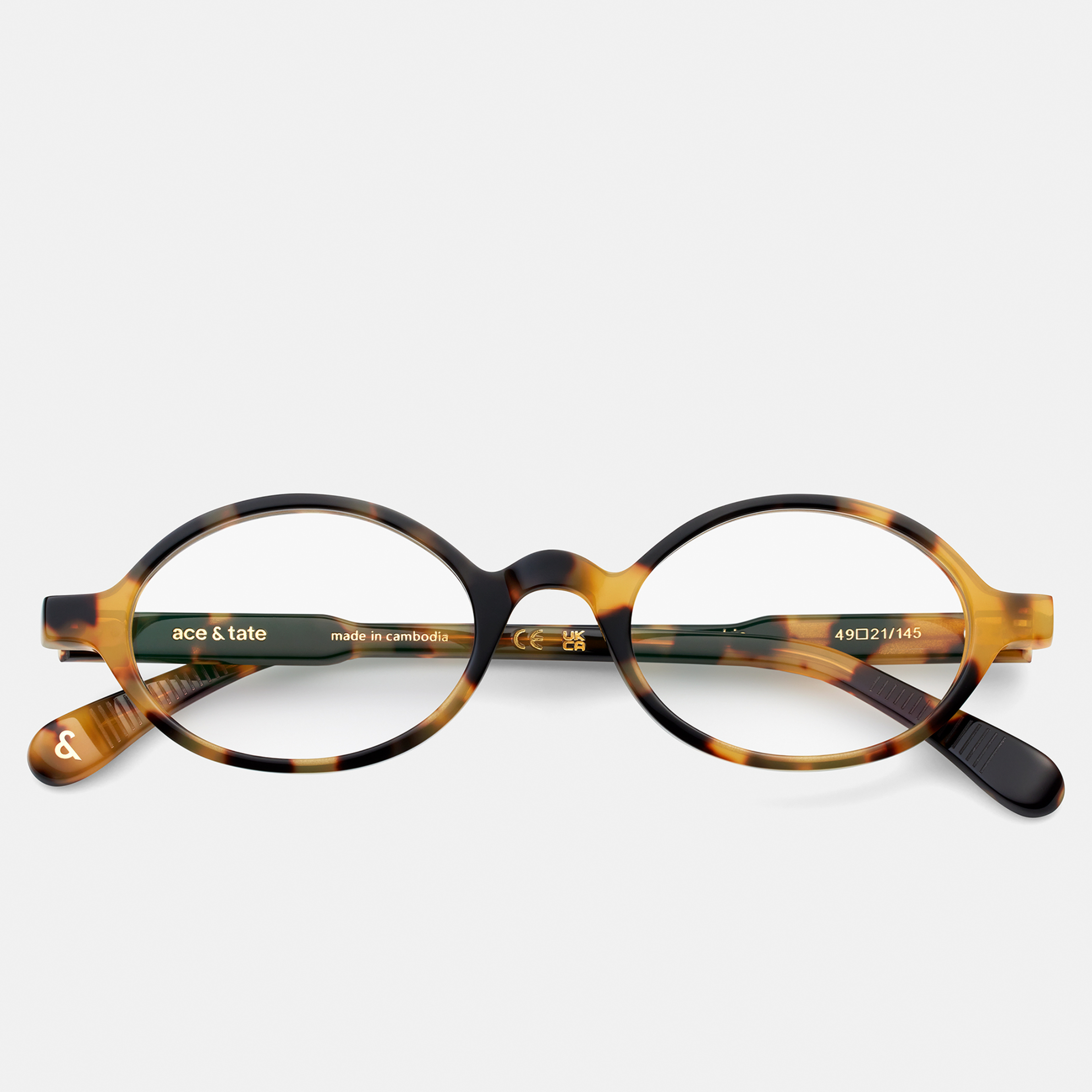 Ace & Tate Glasses | Round Bio acetate in Yellow