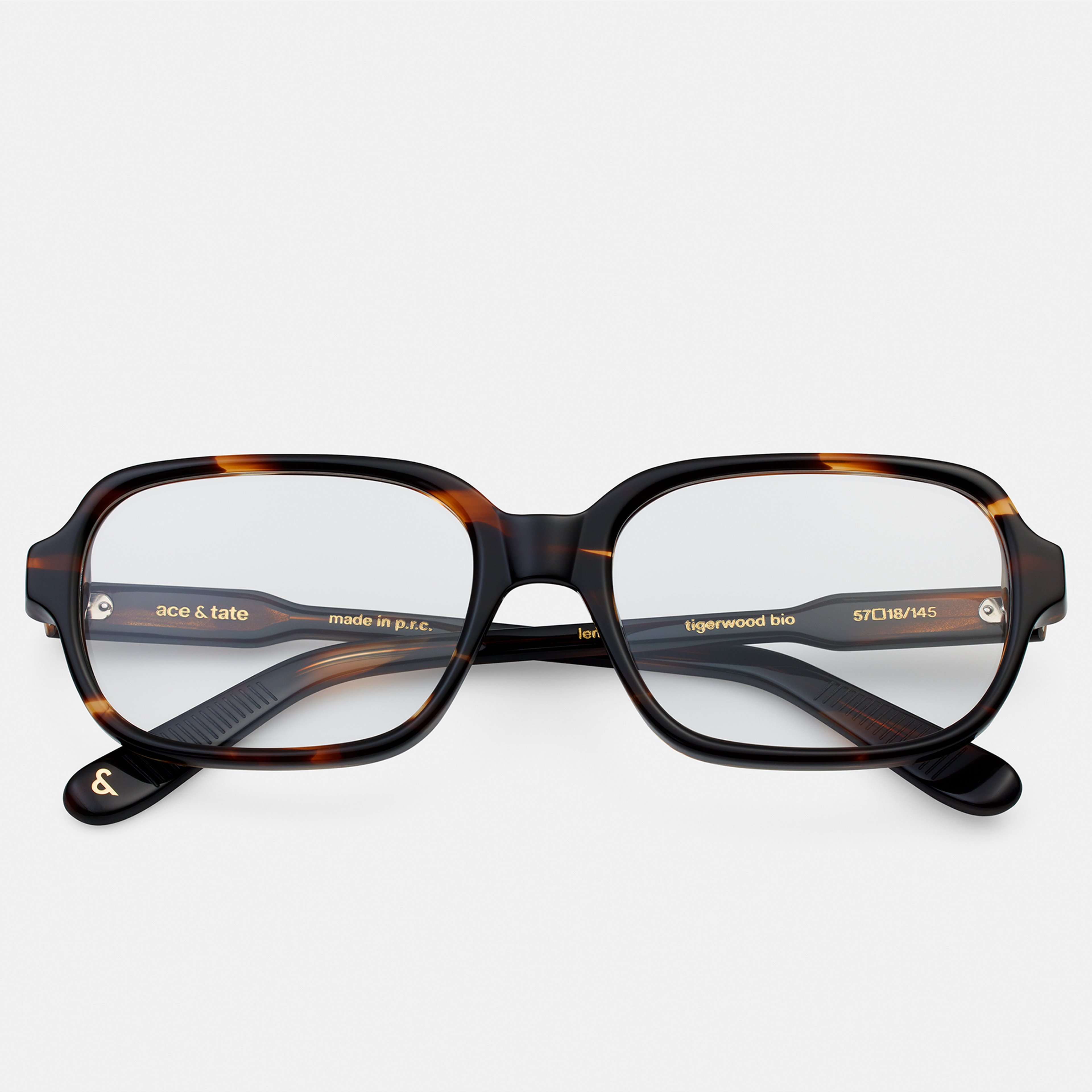 Ace & Tate Glasses | Square Bio acetate in Brown