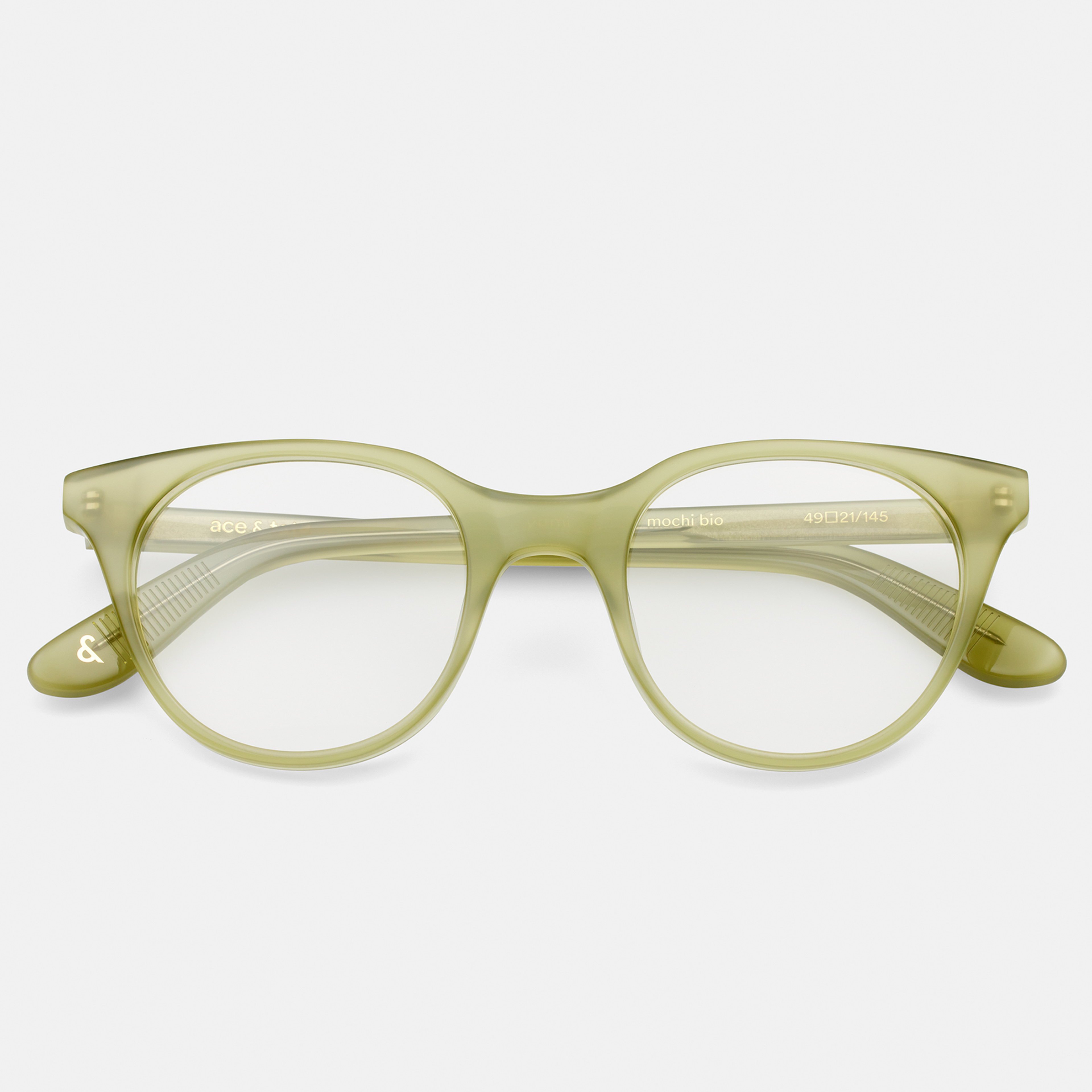 Ace & Tate Glasses | Round Bio acetate in Green