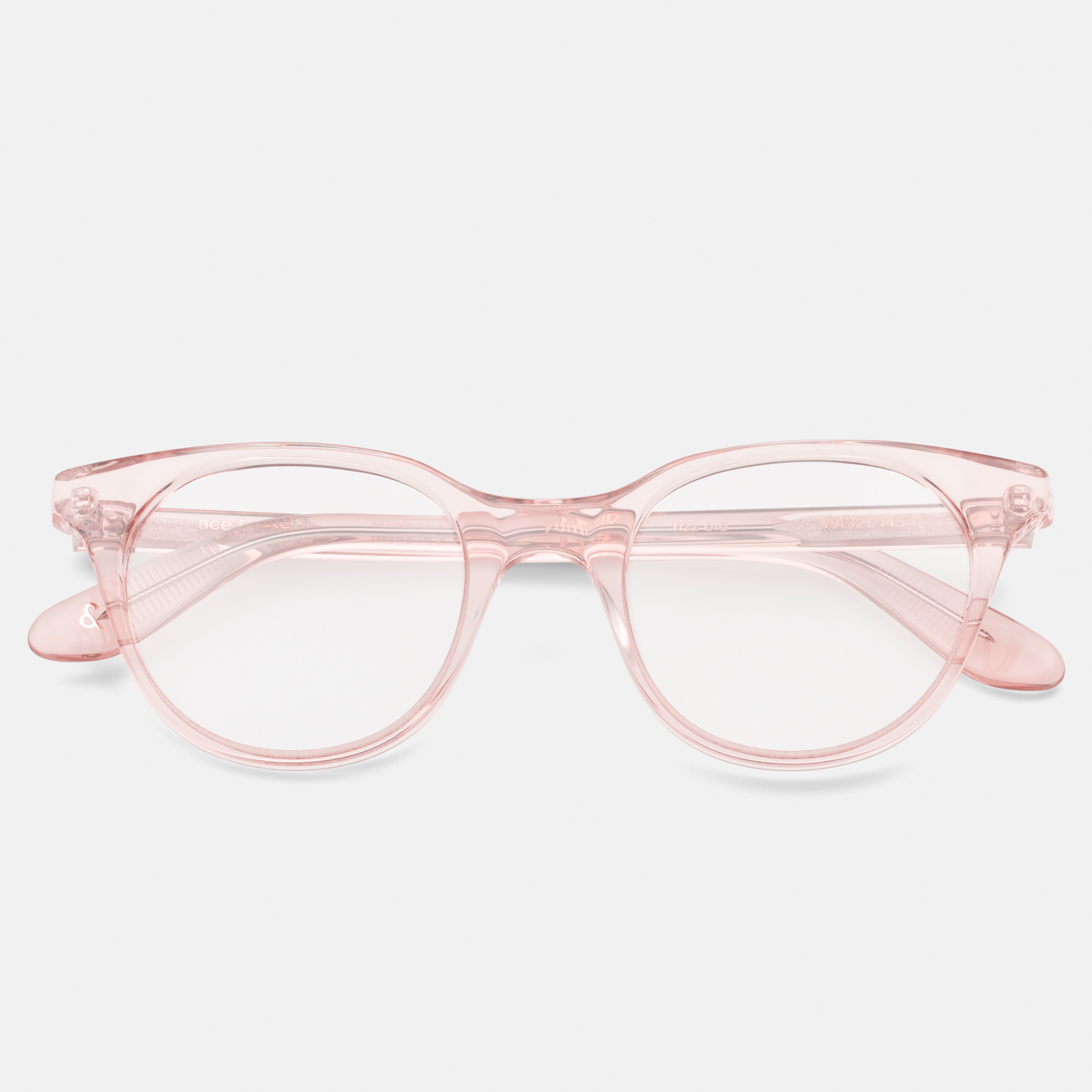 Ace & Tate Glasses | Round Bio acetate in Pink