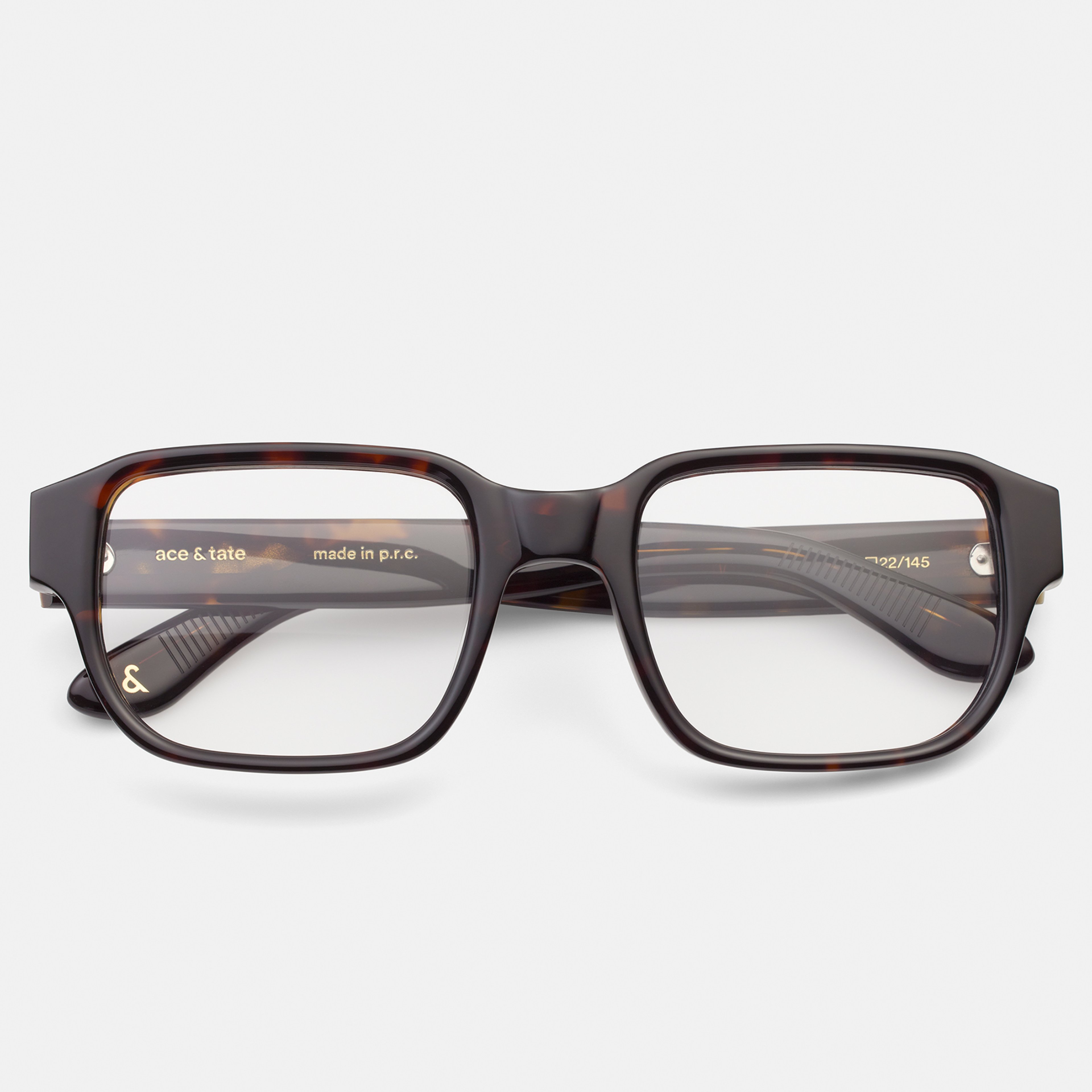 Ace & Tate Glasses | Square Bio acetate in Brown