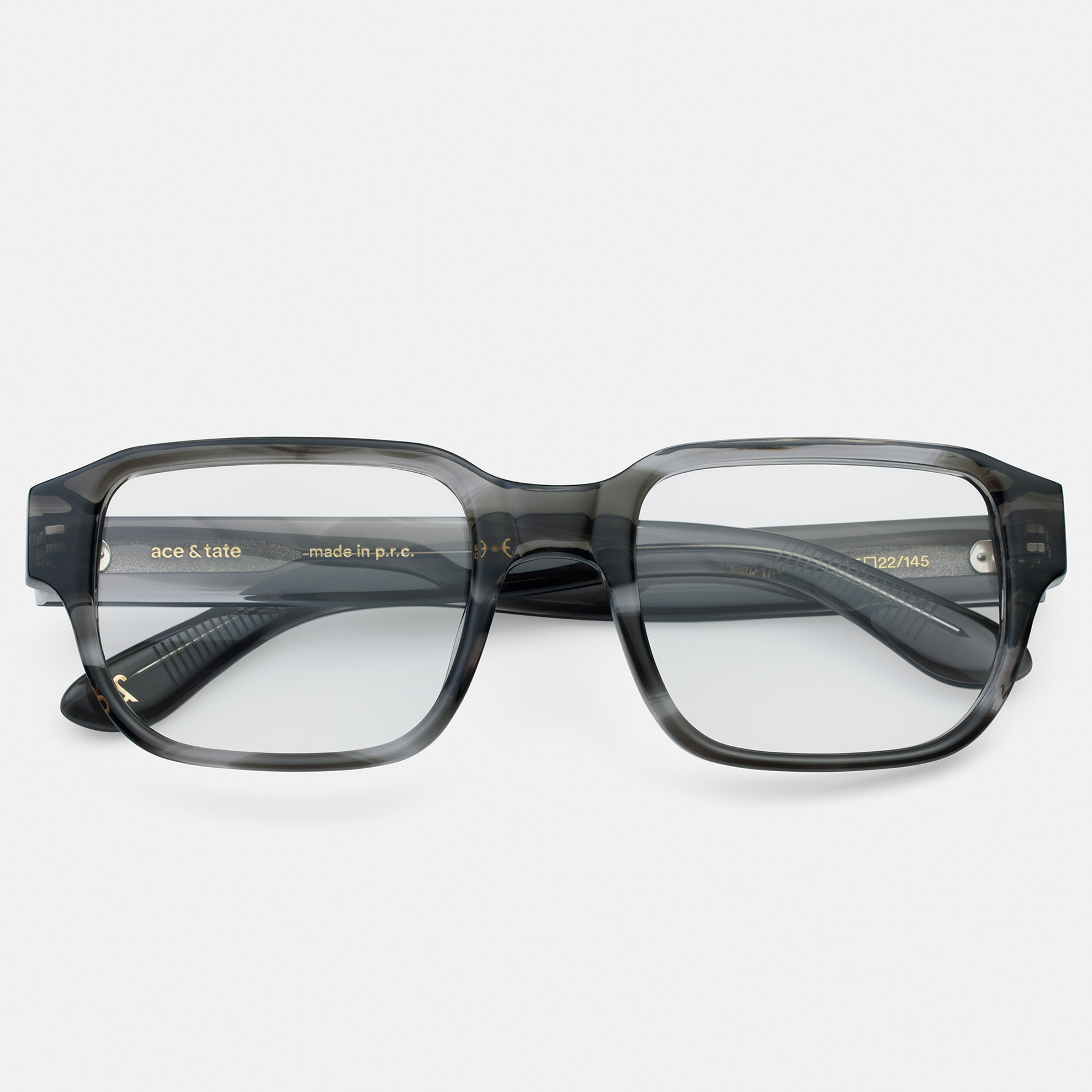 Ace & Tate Glasses | Square Bio acetate in Grey