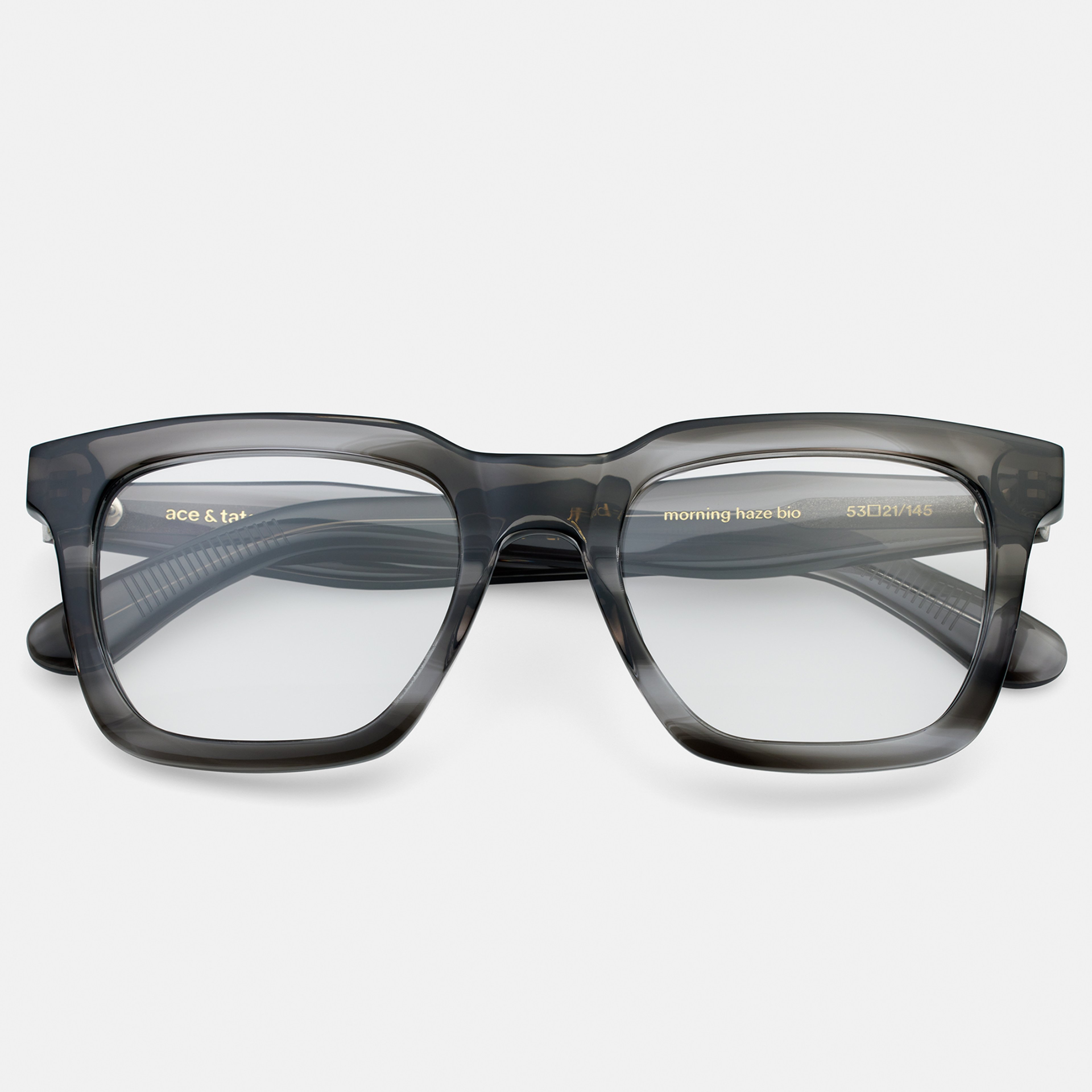 Ace & Tate Glasses | Square Bio acetate in Grey