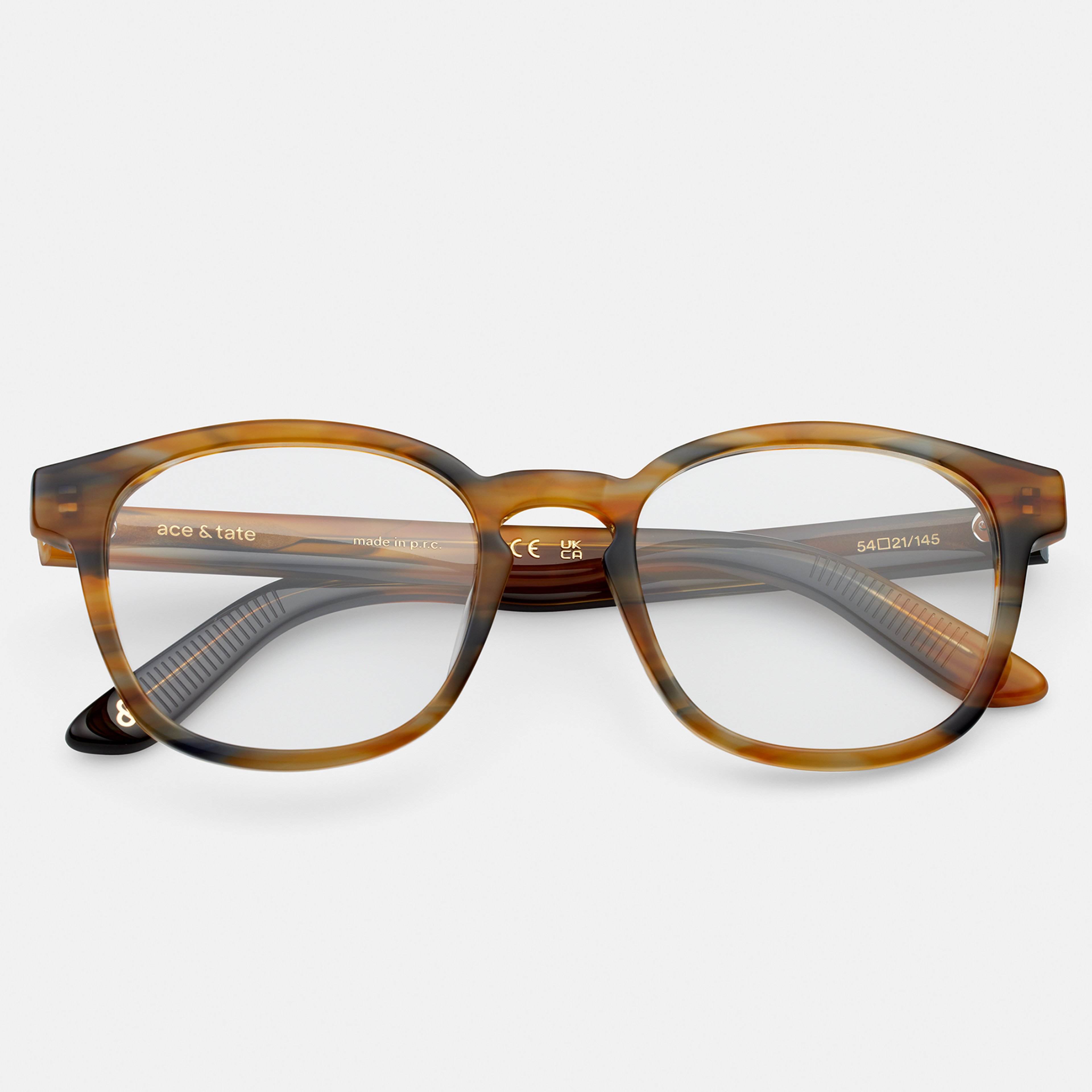 Ace & Tate Glasses | Square Bio acetate in Blue