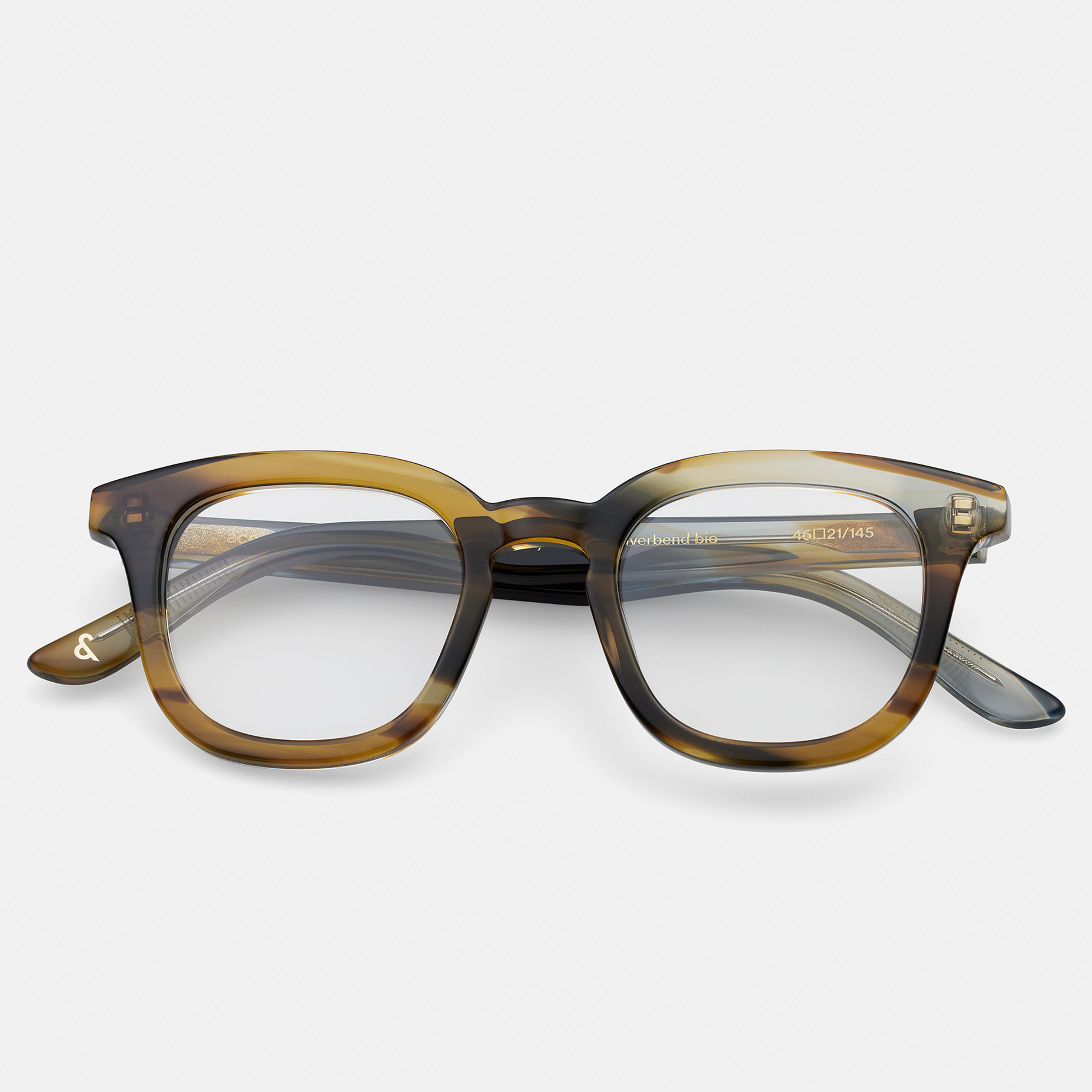 Ace & Tate Glasses | Square Bio acetate in Blue