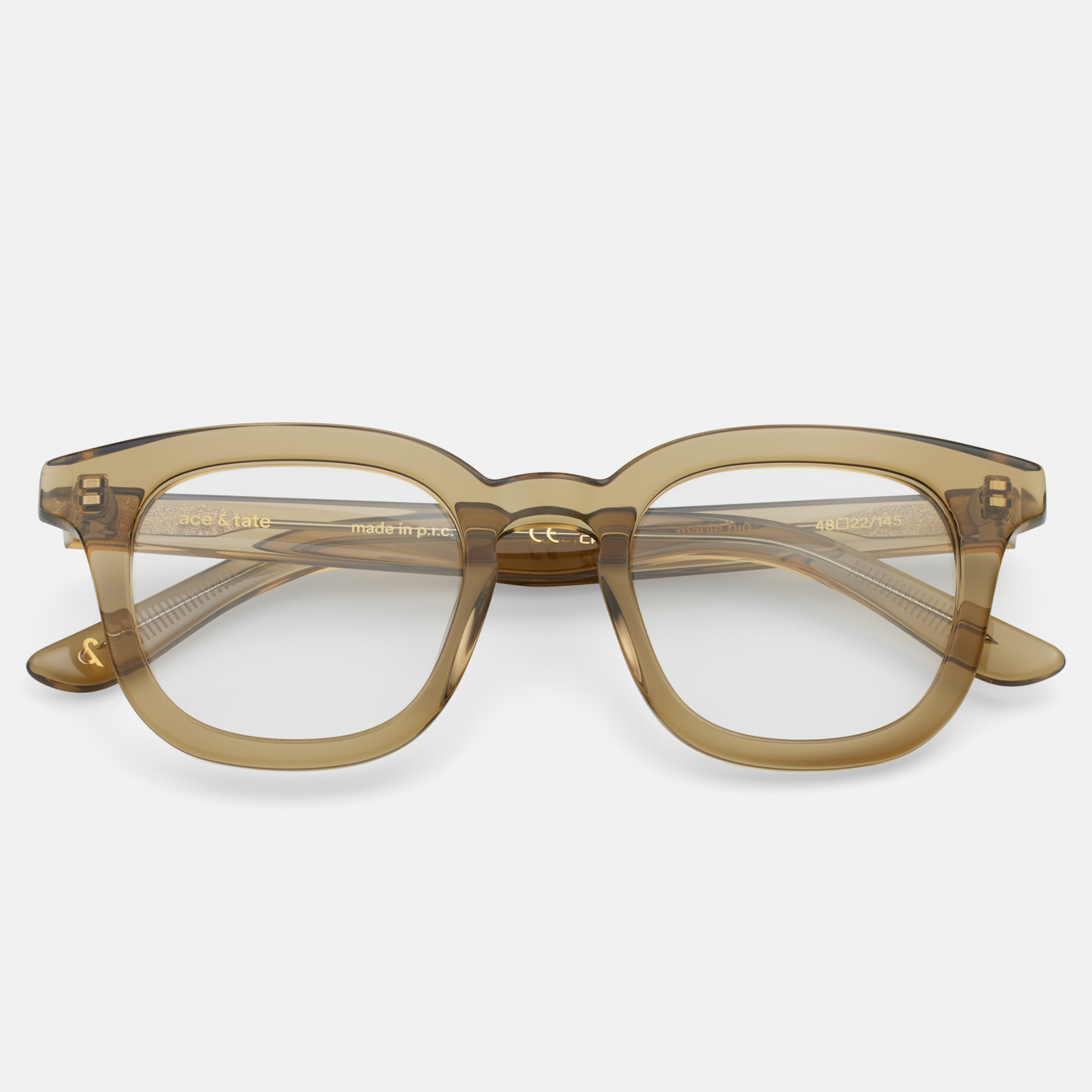 Ace & Tate Glasses | Square Bio acetate in Brown