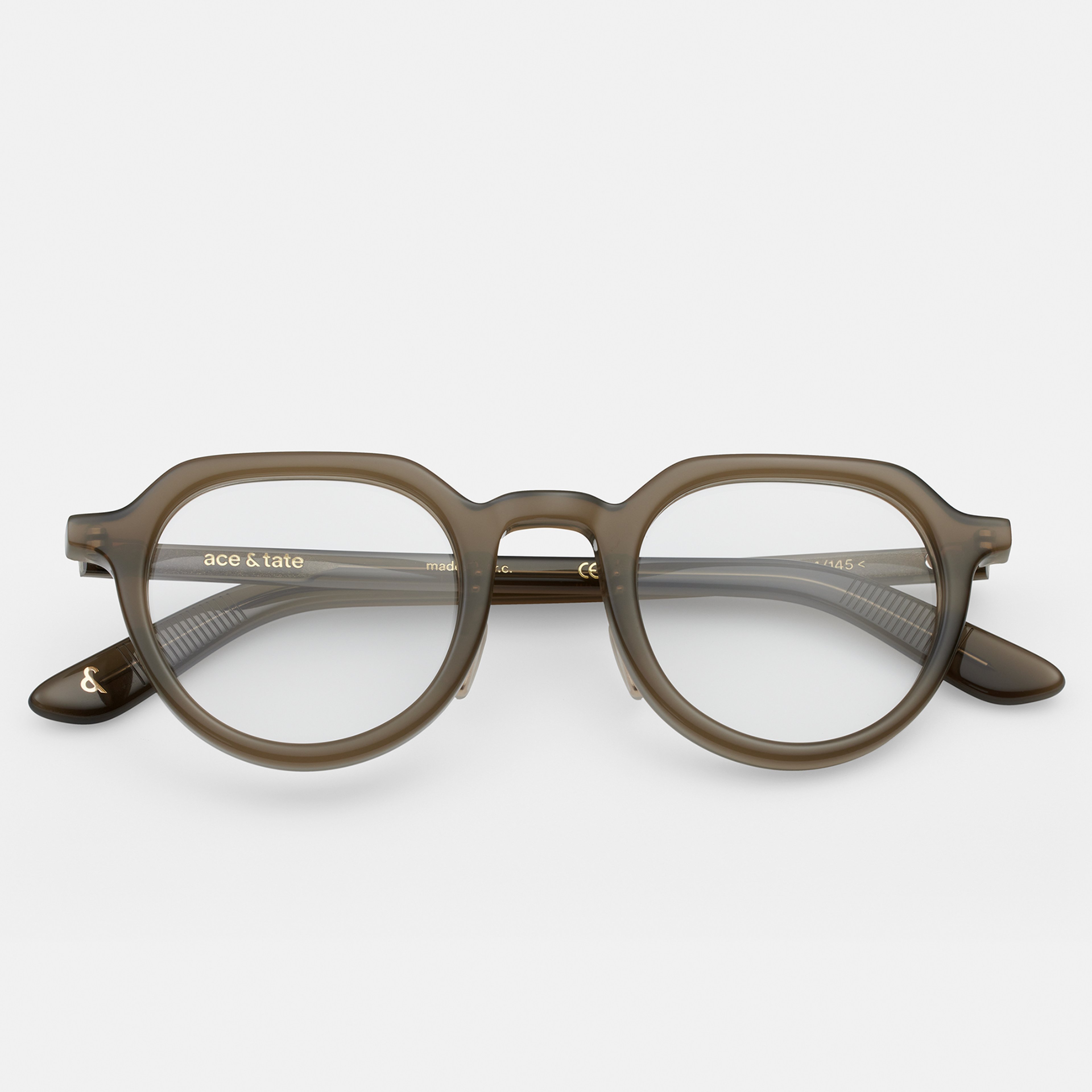 Ace & Tate Glasses | Round Bio acetate in Green