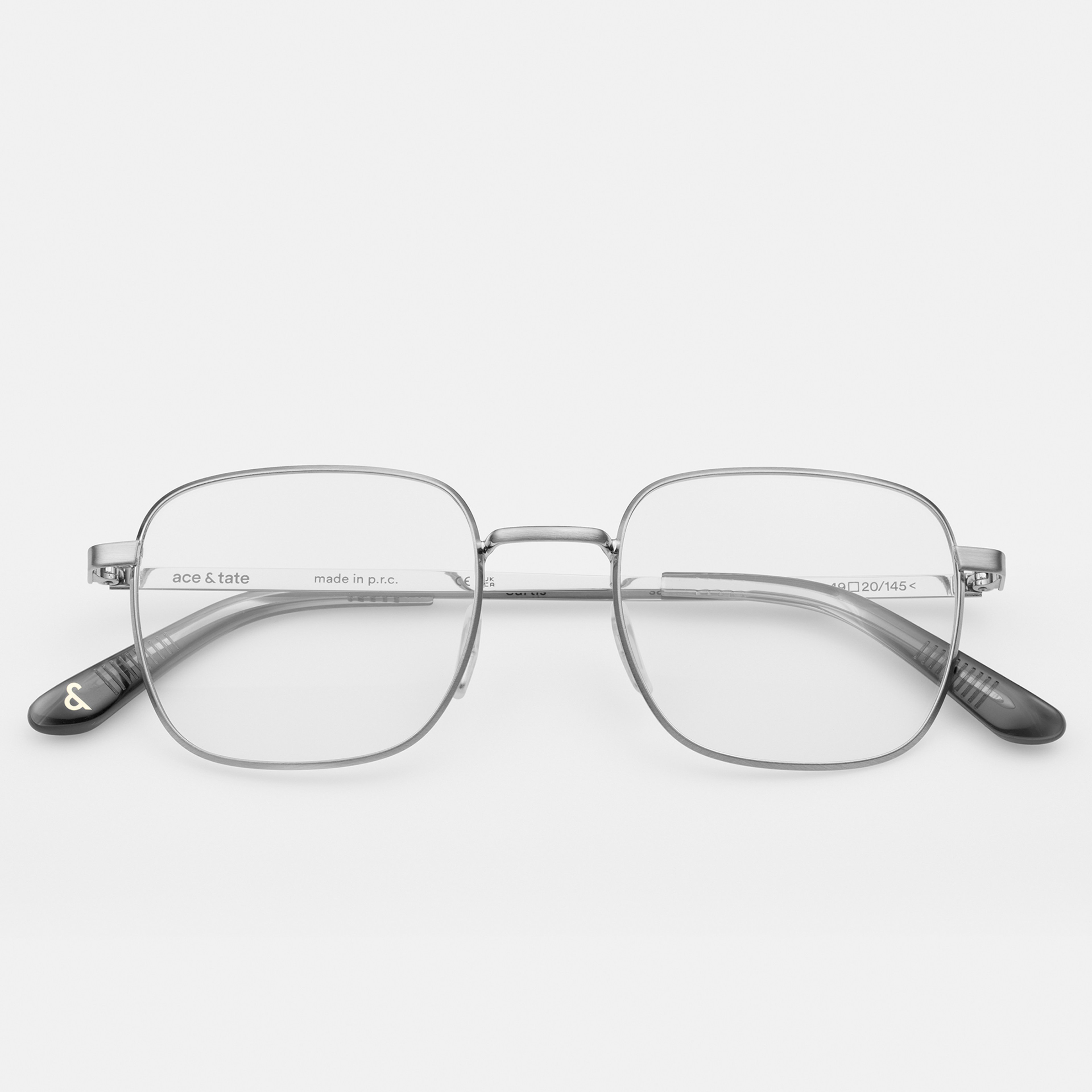 Ace & Tate Glasses | Square Metal in Silver