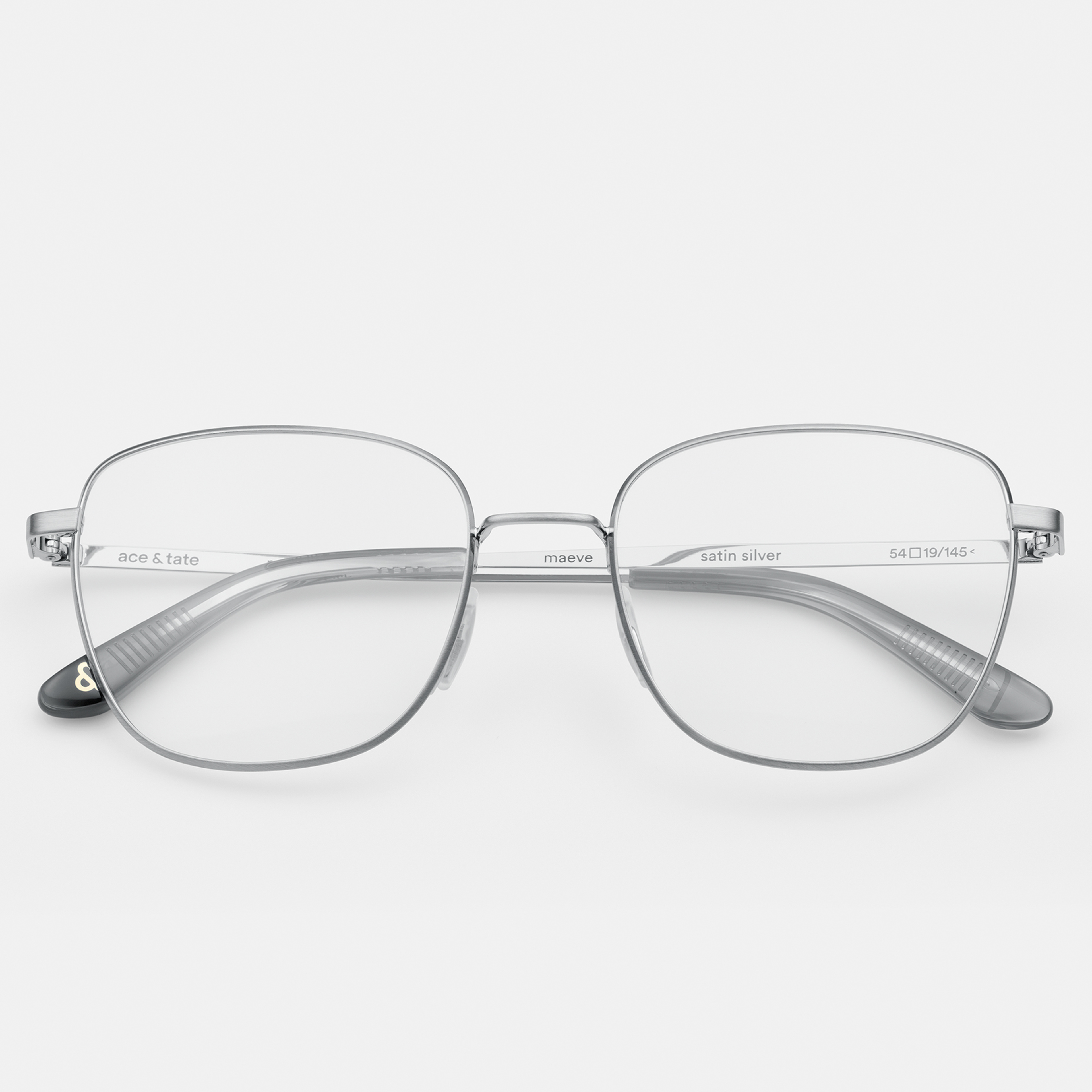 Ace & Tate Glasses | Square Metal in Silver