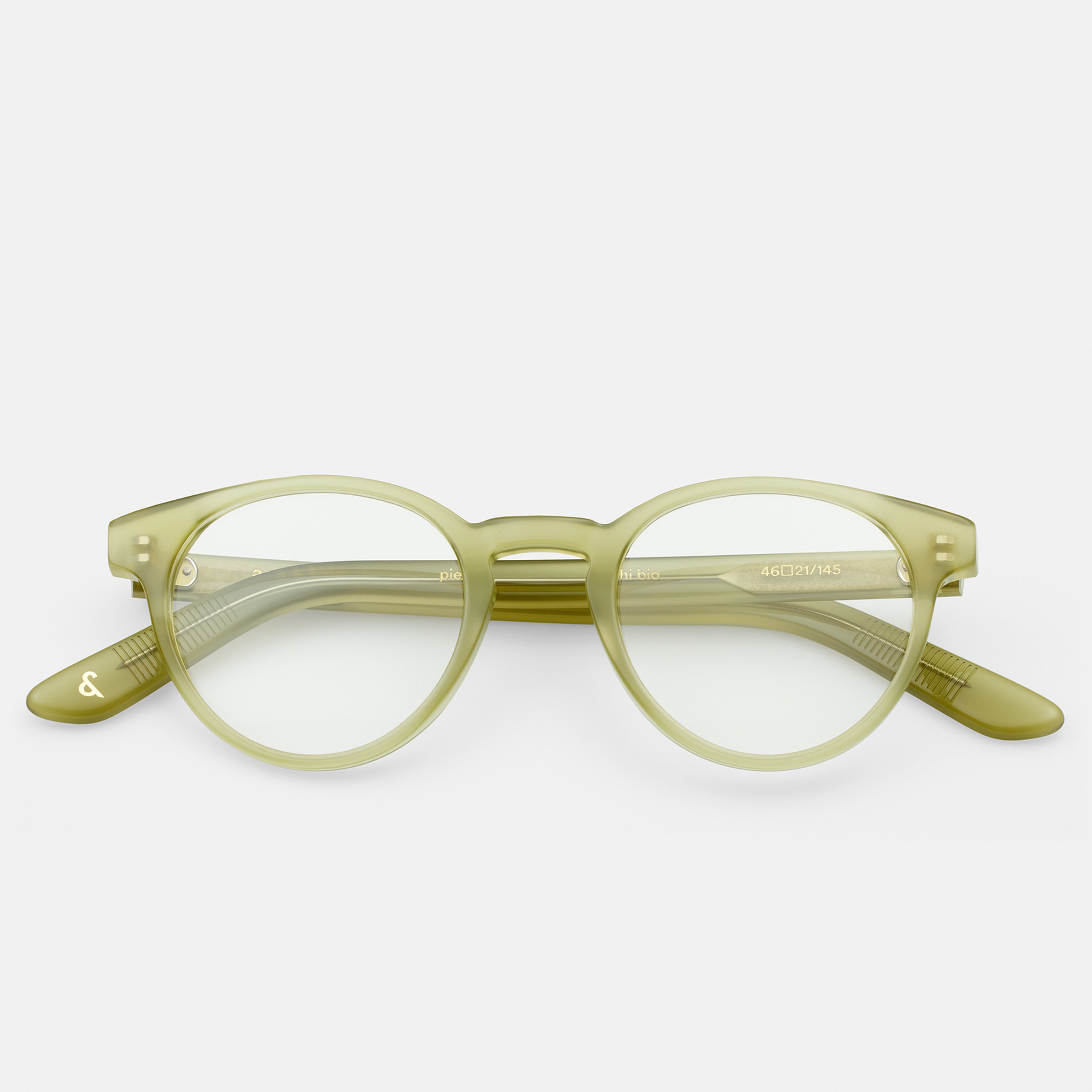 Ace & Tate Glasses | Round Bio acetate in Green