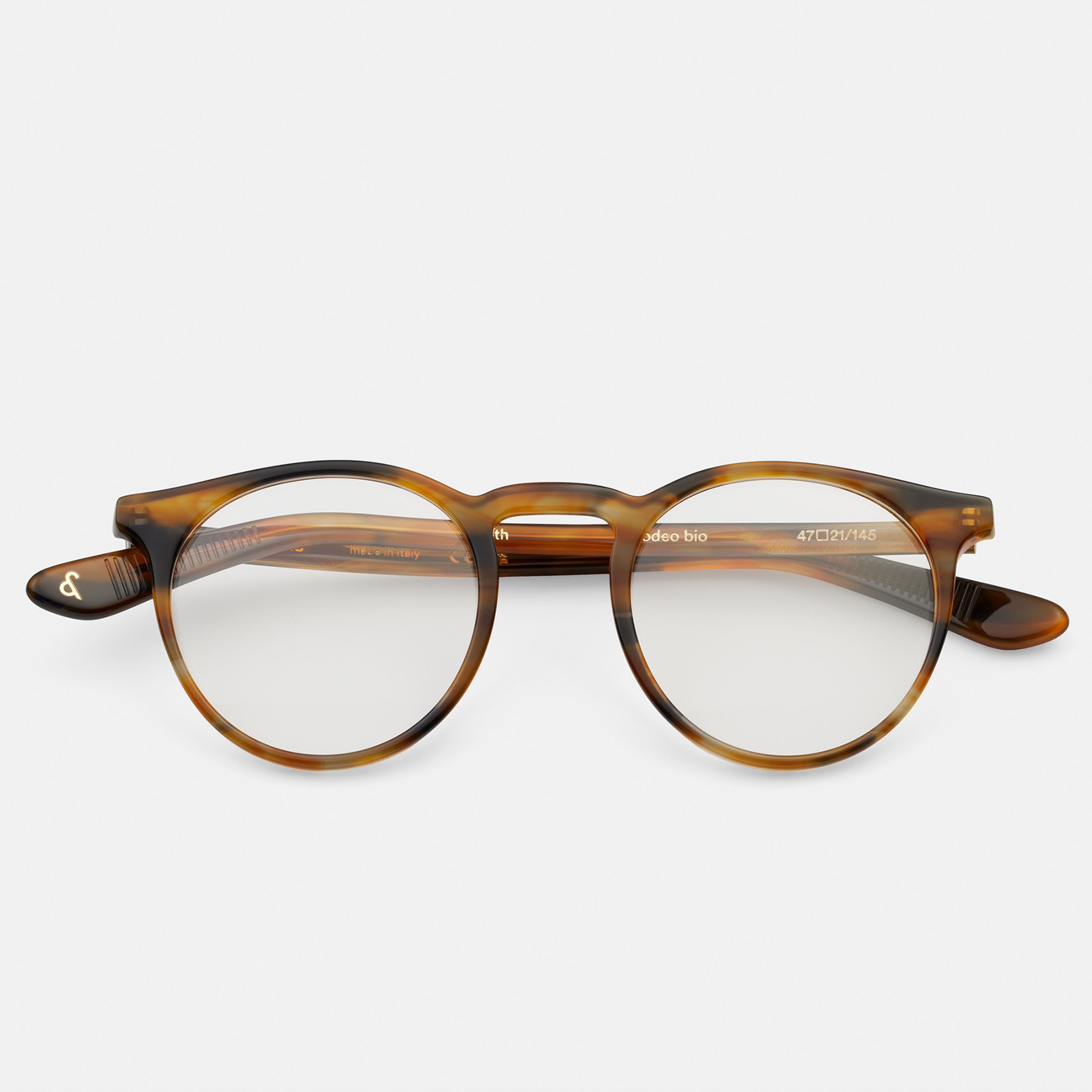 Ace & Tate Glasses | Round Bio acetate in Blue