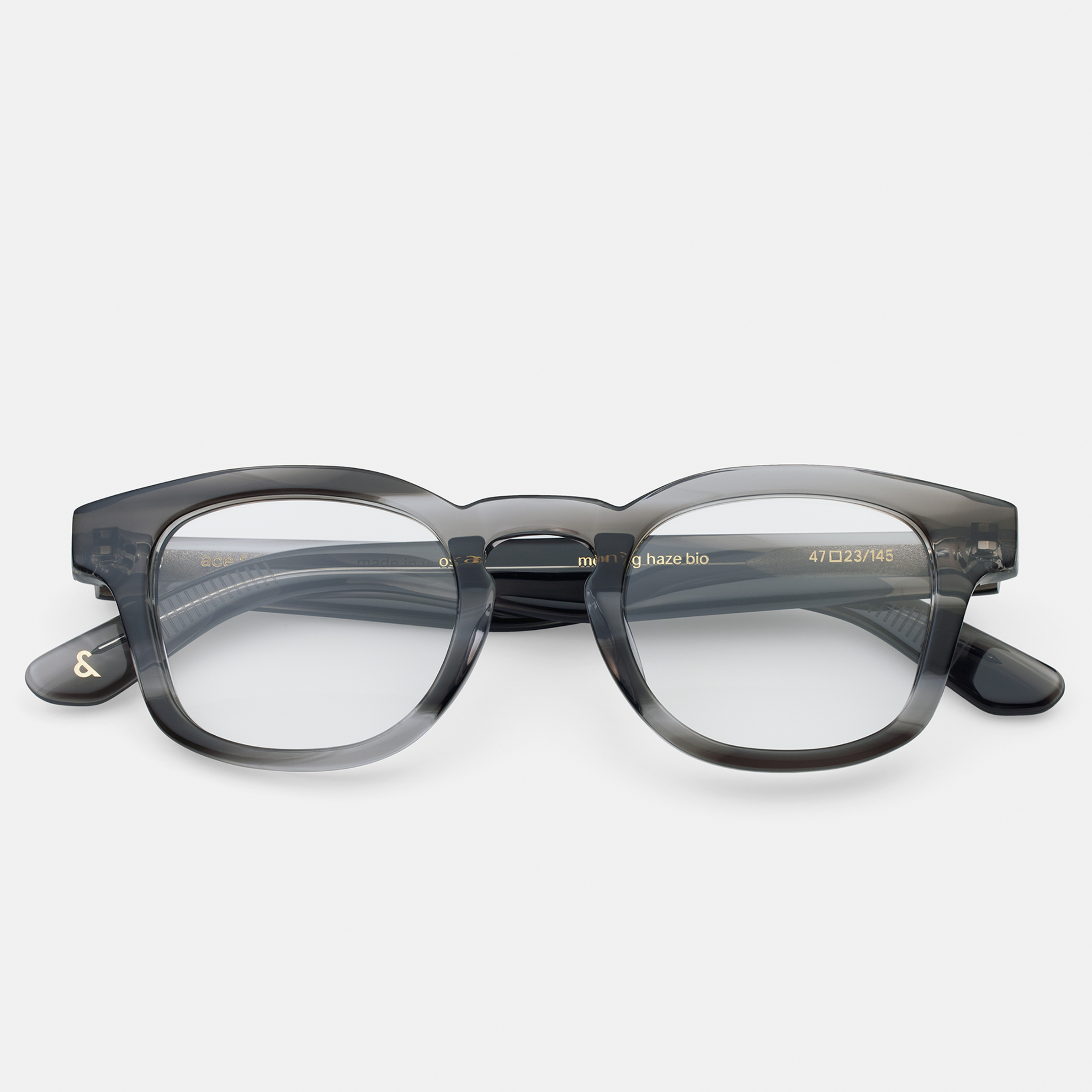 Ace & Tate Brillen | Rund Acetat in Grau