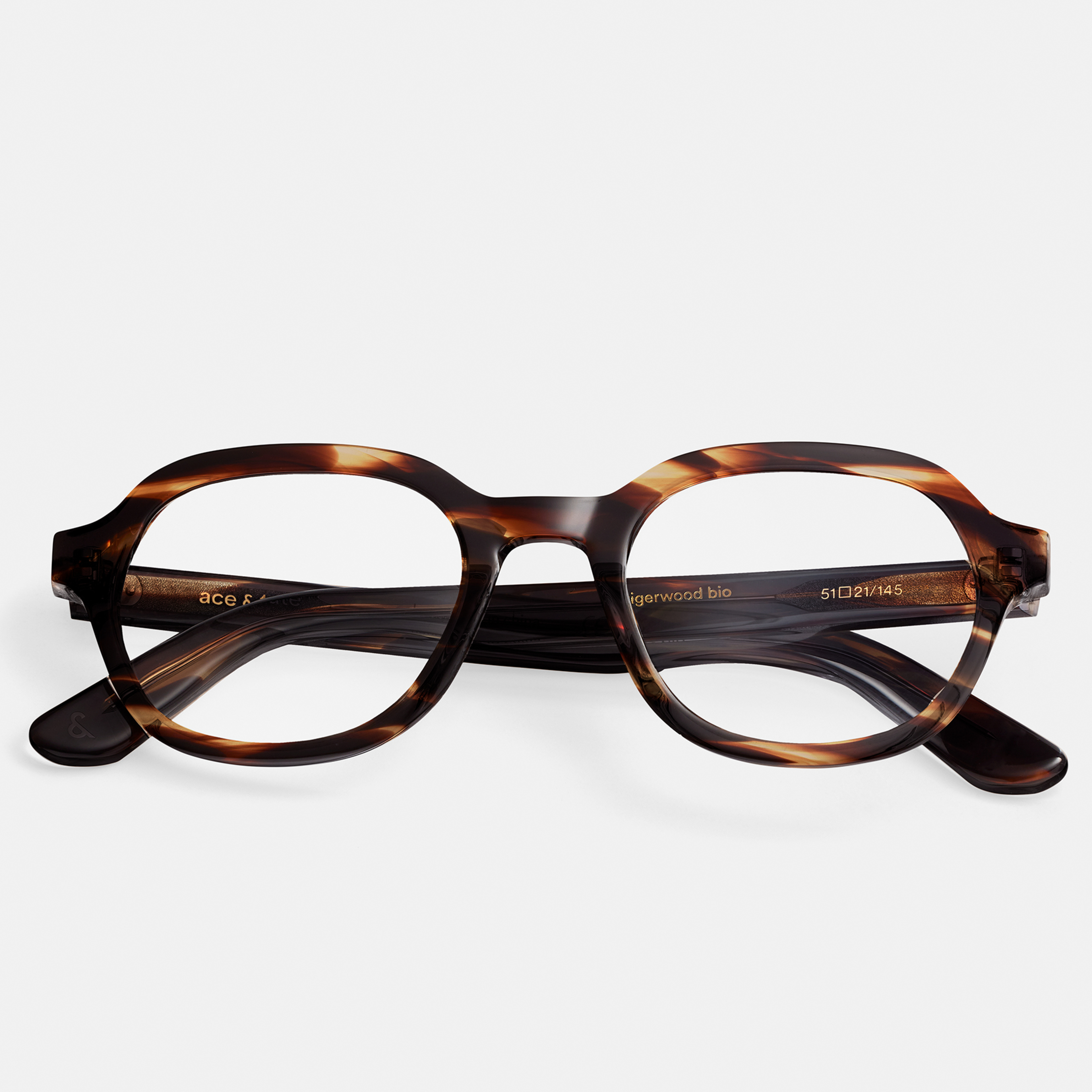 Ace & Tate Brillen | Oval Acetaat in Bruin
