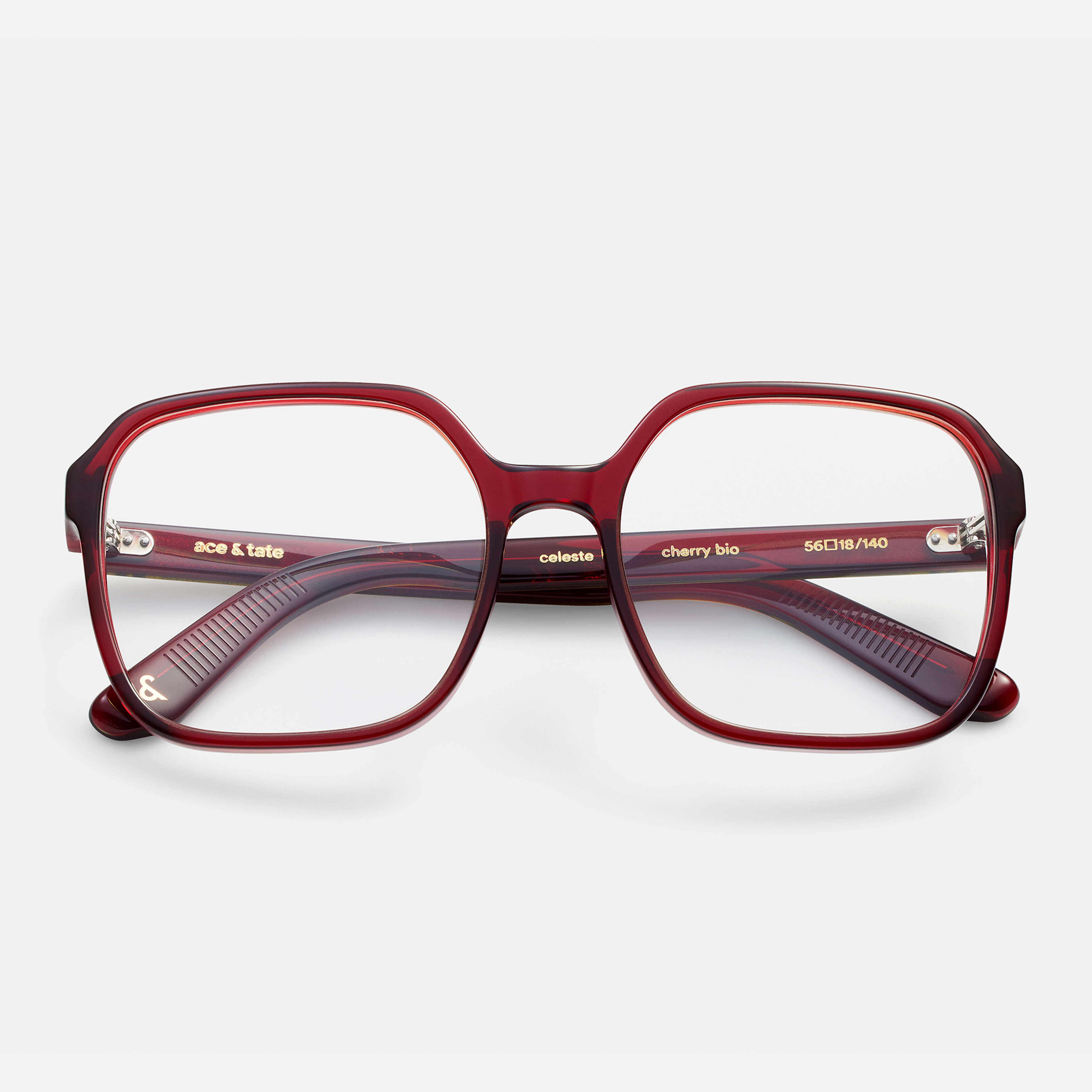 Ace & Tate Brillen | Quadratisch Acetat in Rot