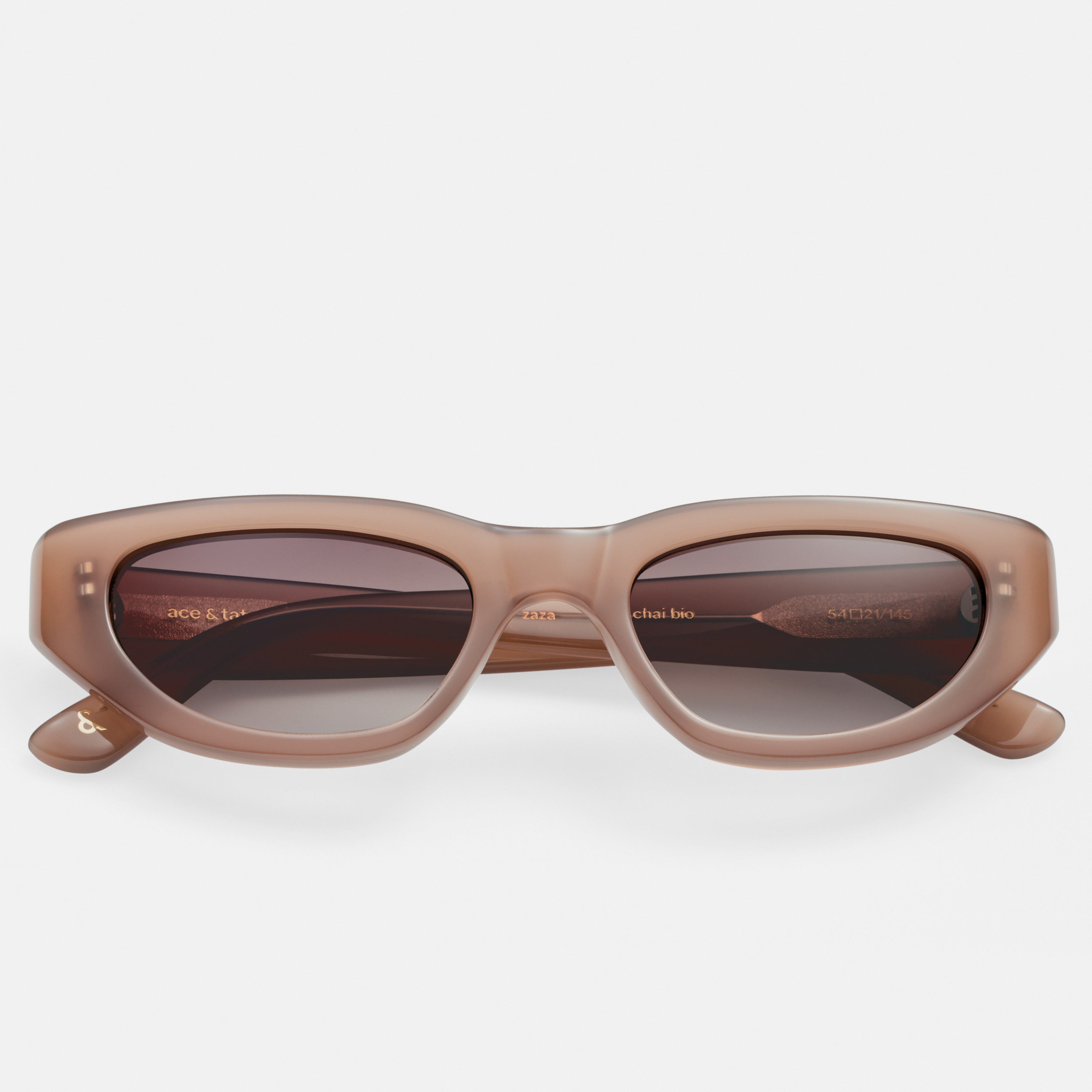 Ace & Tate Sonnenbrillen | Hexagonal Acetat in Beige, Braun