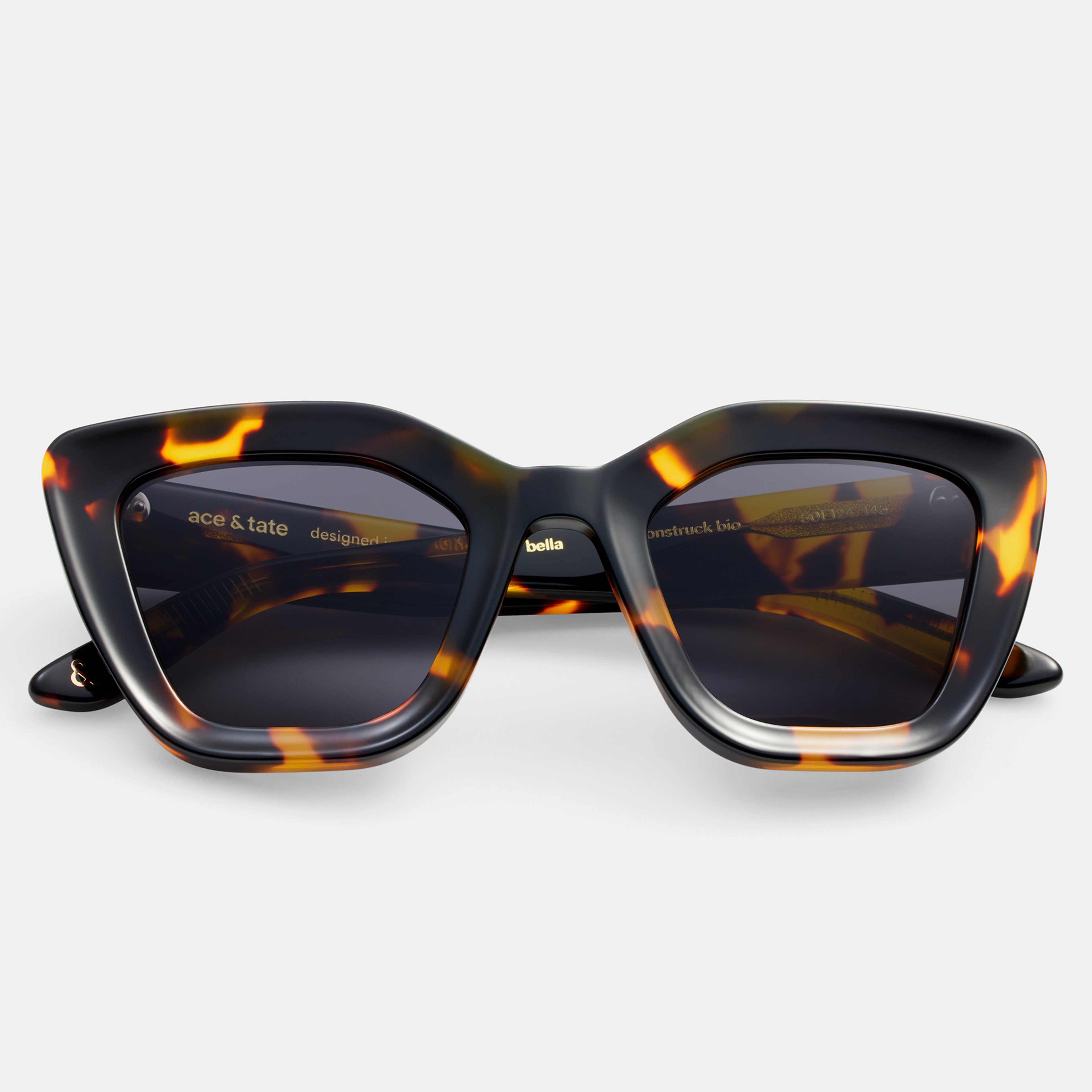 Ace & Tate Solaires | Rectangulaire Acétate in Noir, Marron, Jaune