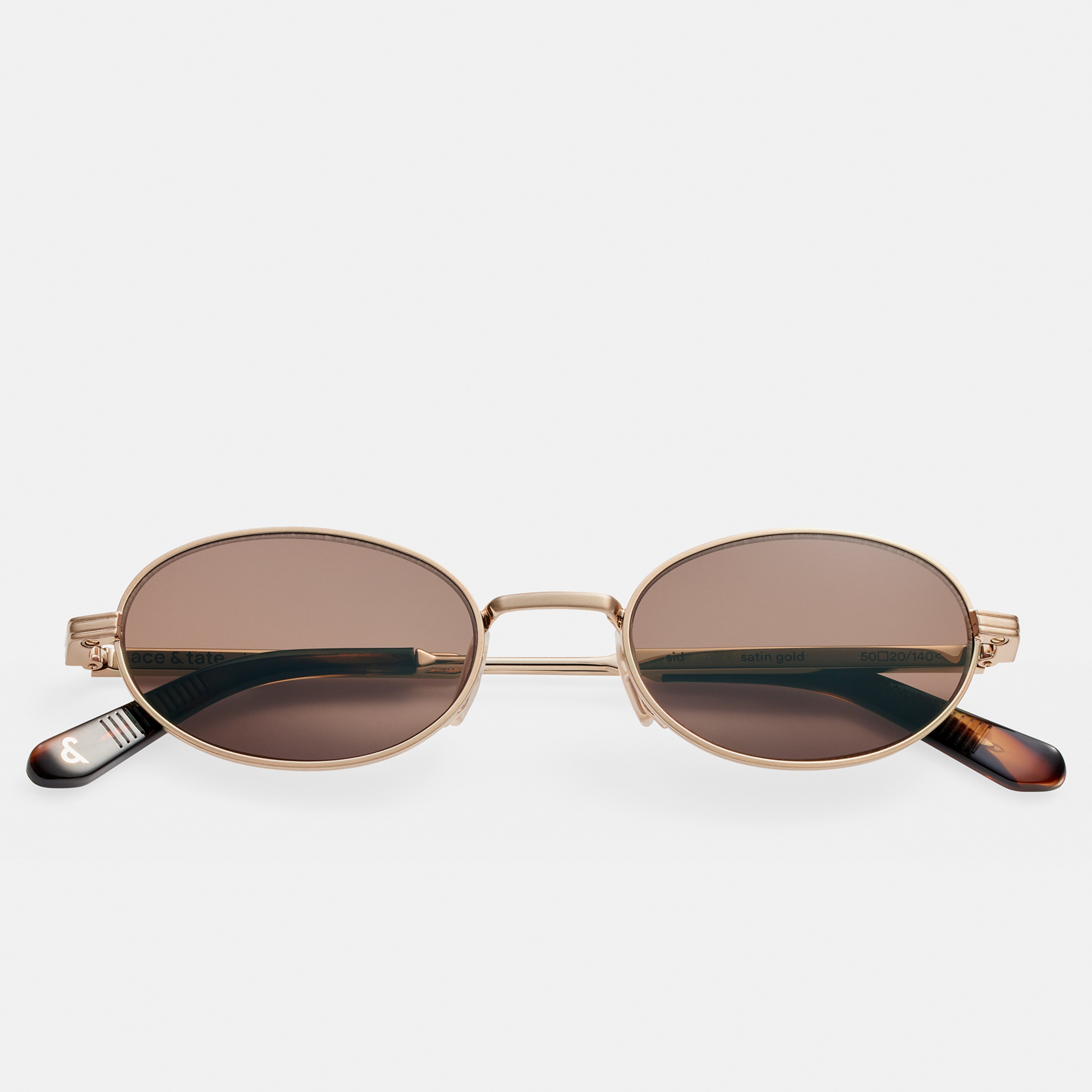 Ace & Tate Solaires | Oval métal in Or