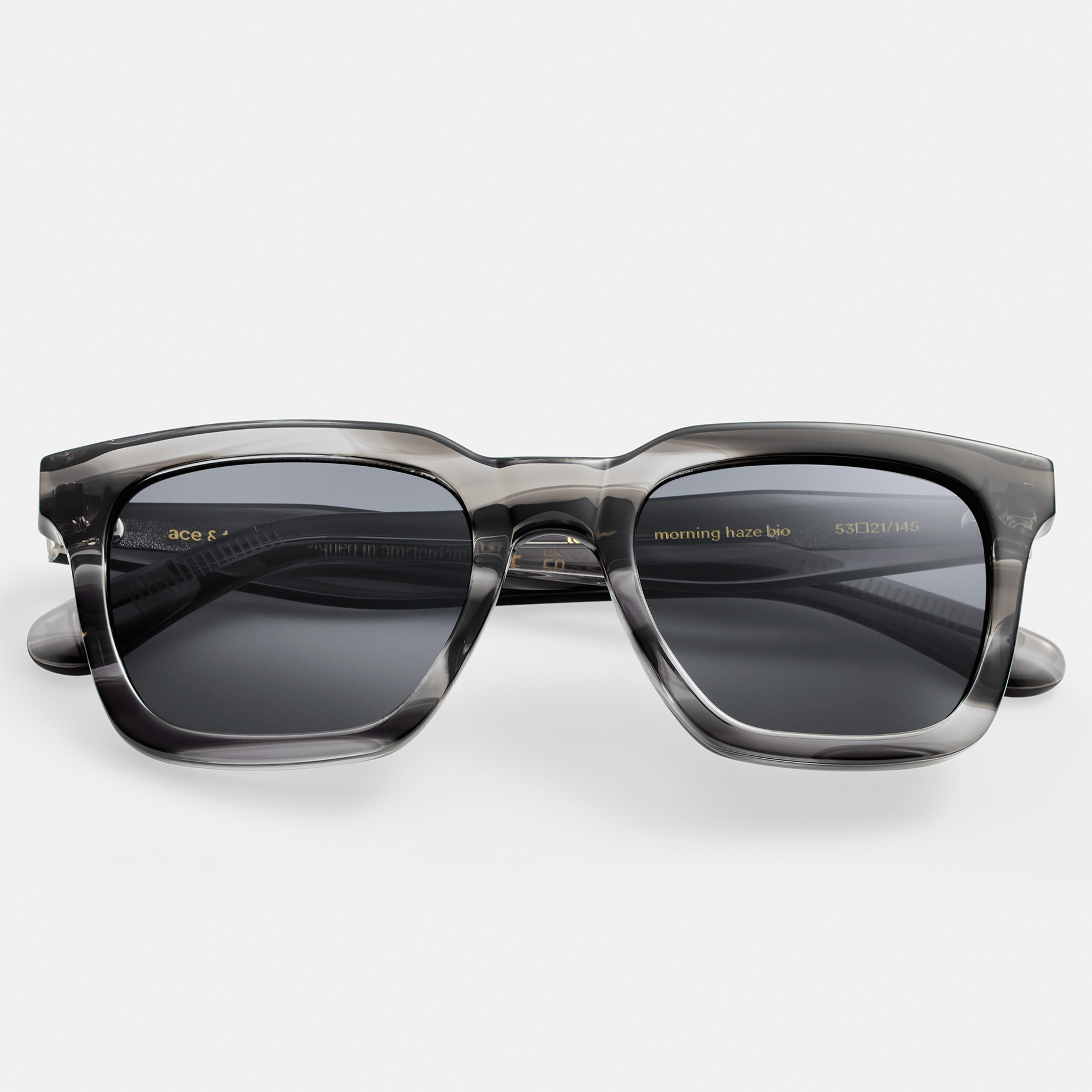 Ace & Tate Solaires | Carrée Acétate in Clair, Gris