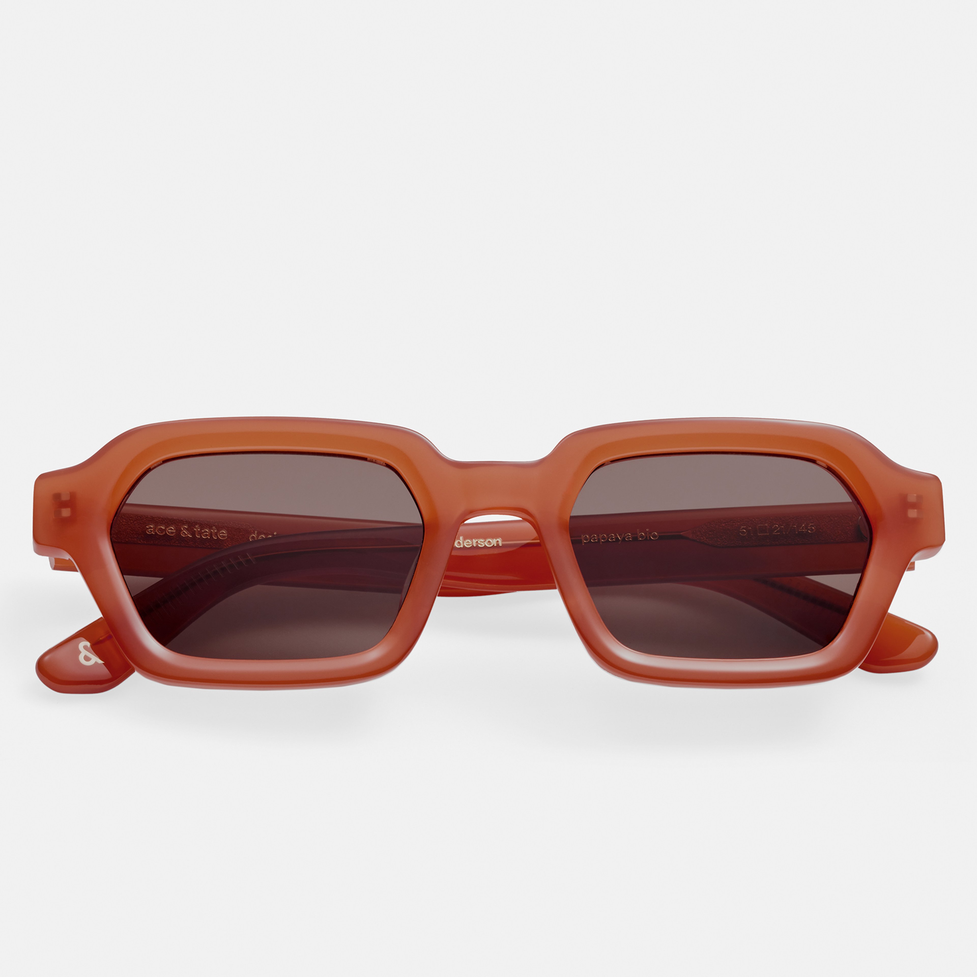 Ace & Tate Sonnenbrillen | Rechteckig Acetat in Orange