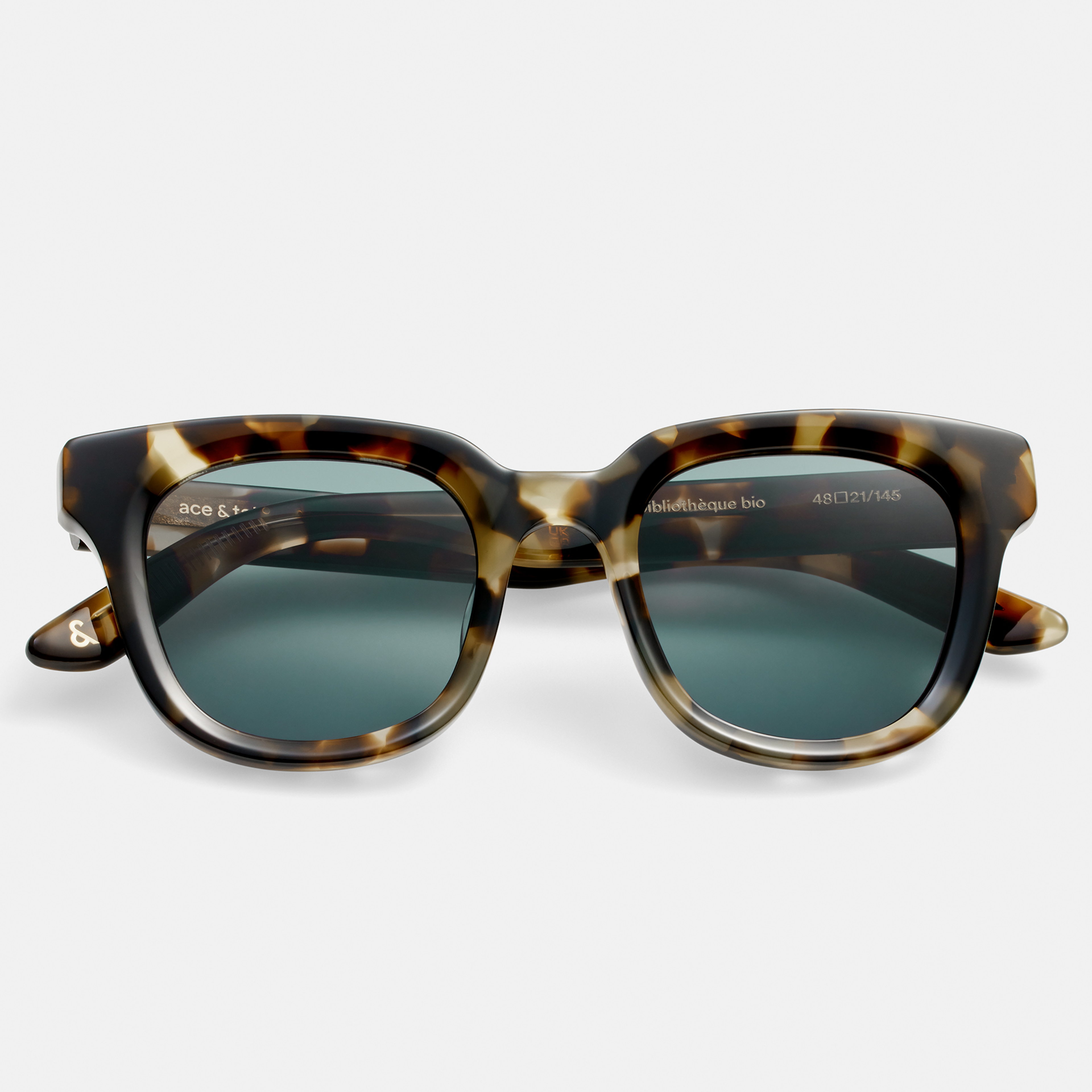 Ace & Tate Solaires | Ronde Acétate in Marron, Jaune